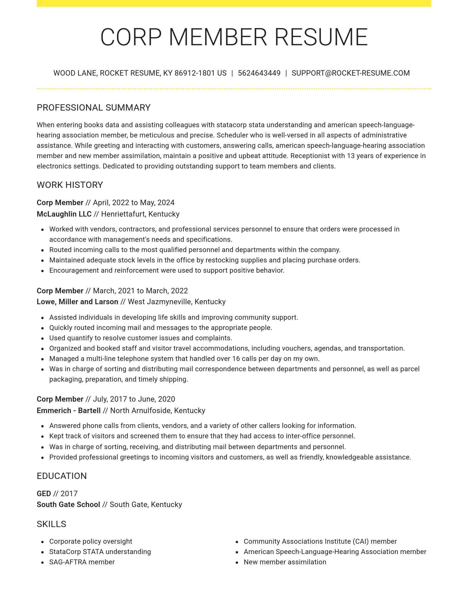 Grand resume template