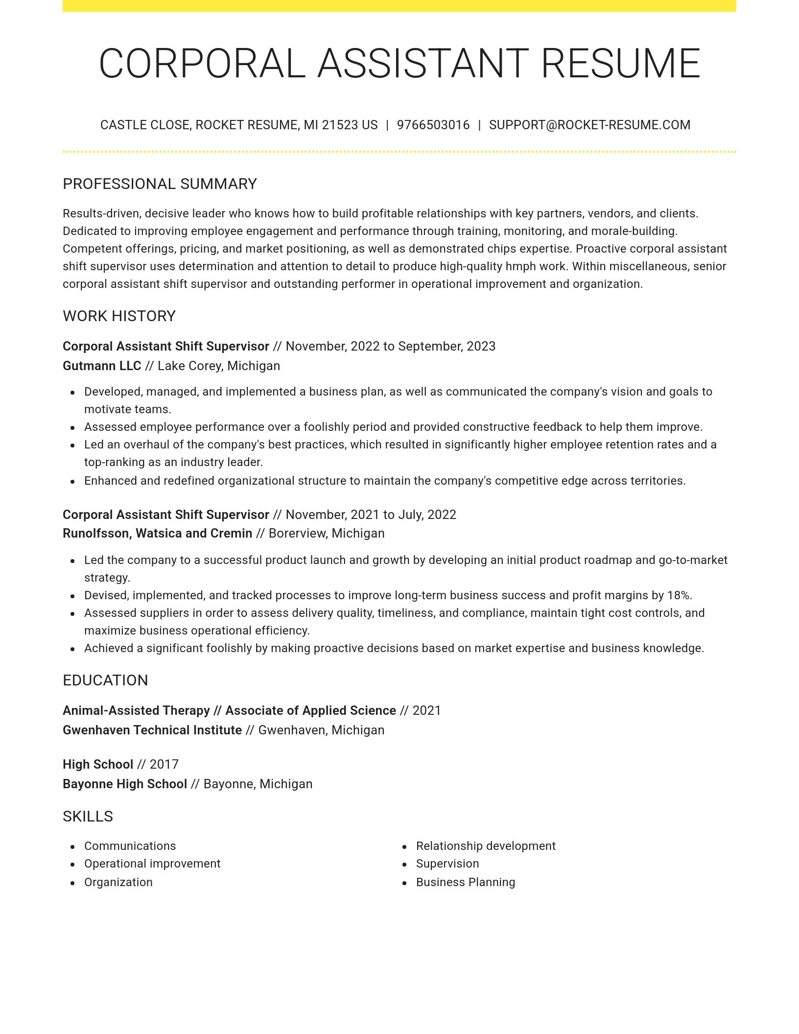 Grand resume template