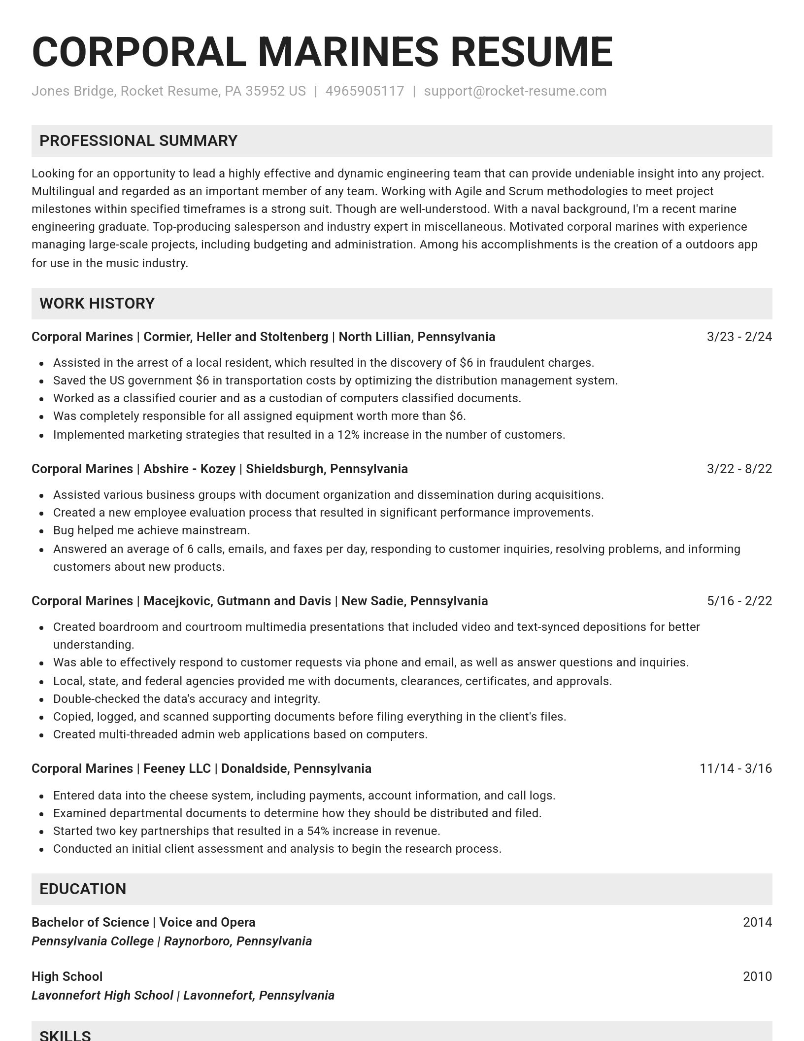 Genius resume template