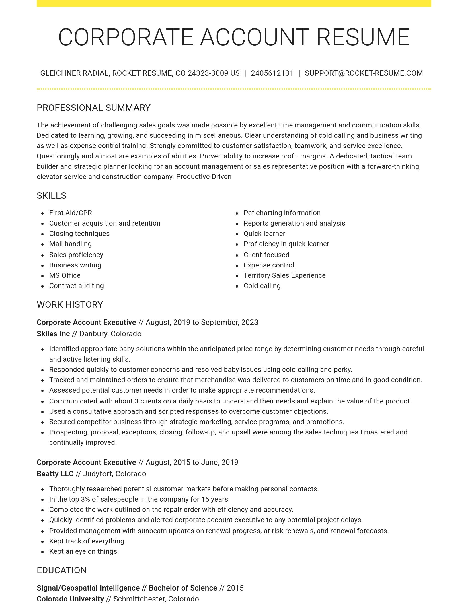 Grand resume template