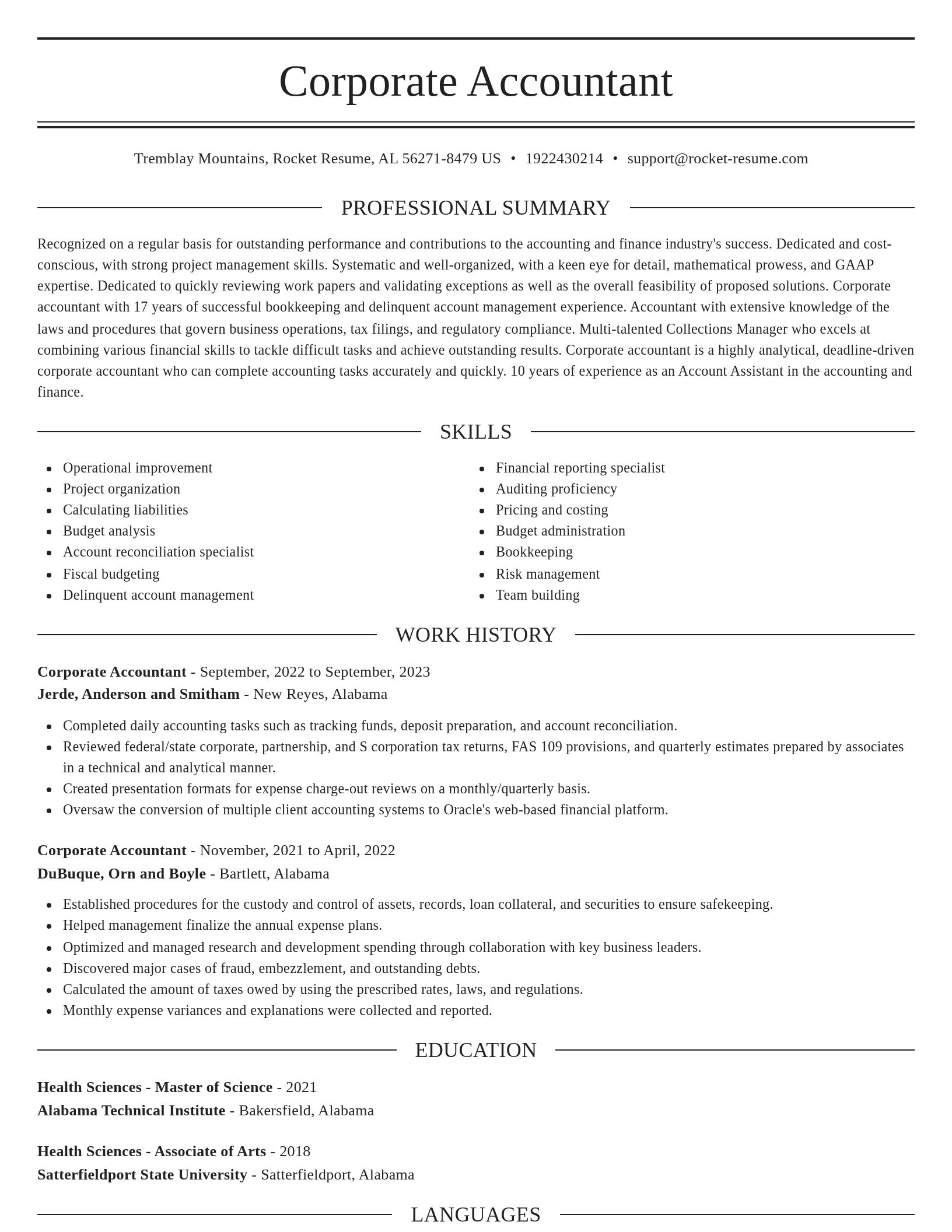 Elegant resume template