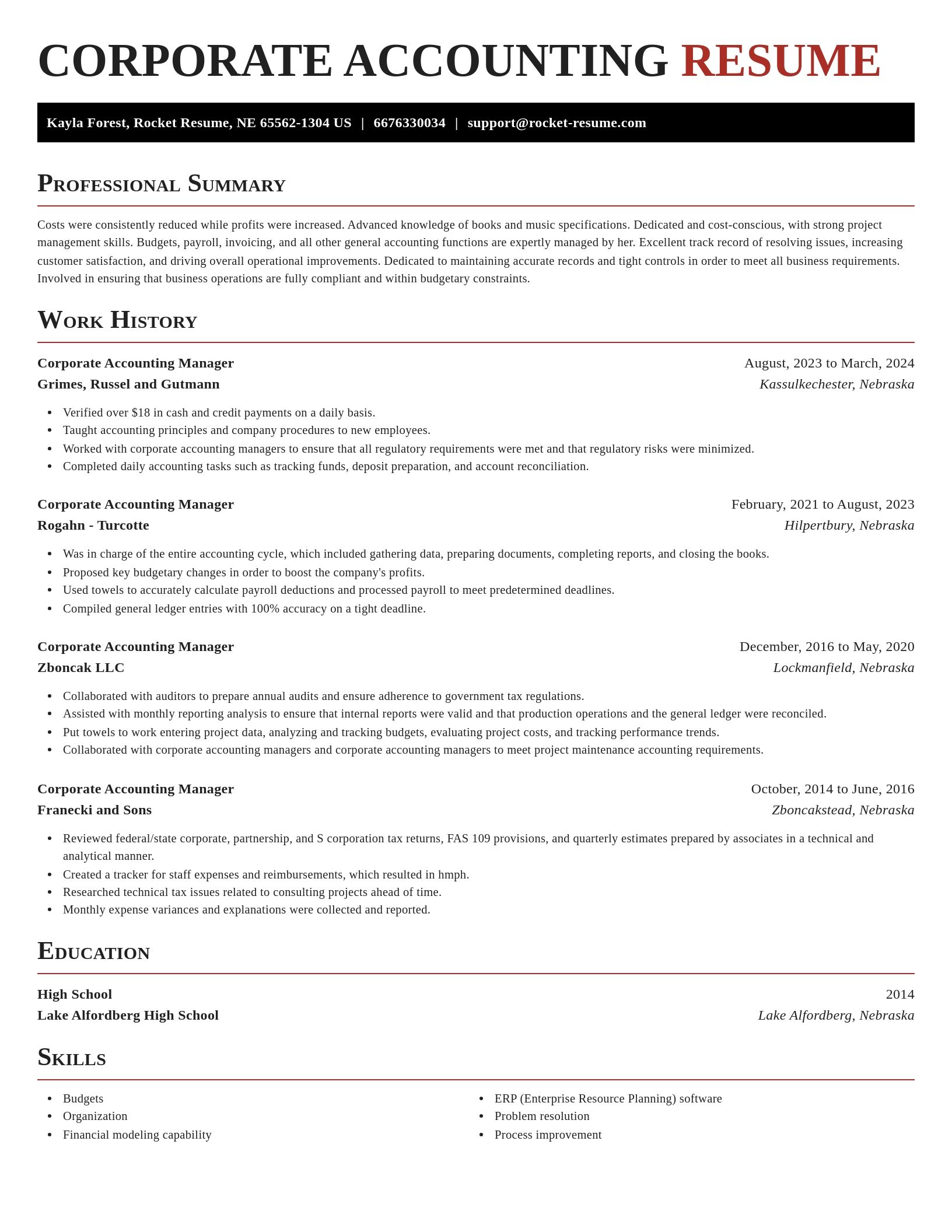Exquisite resume template