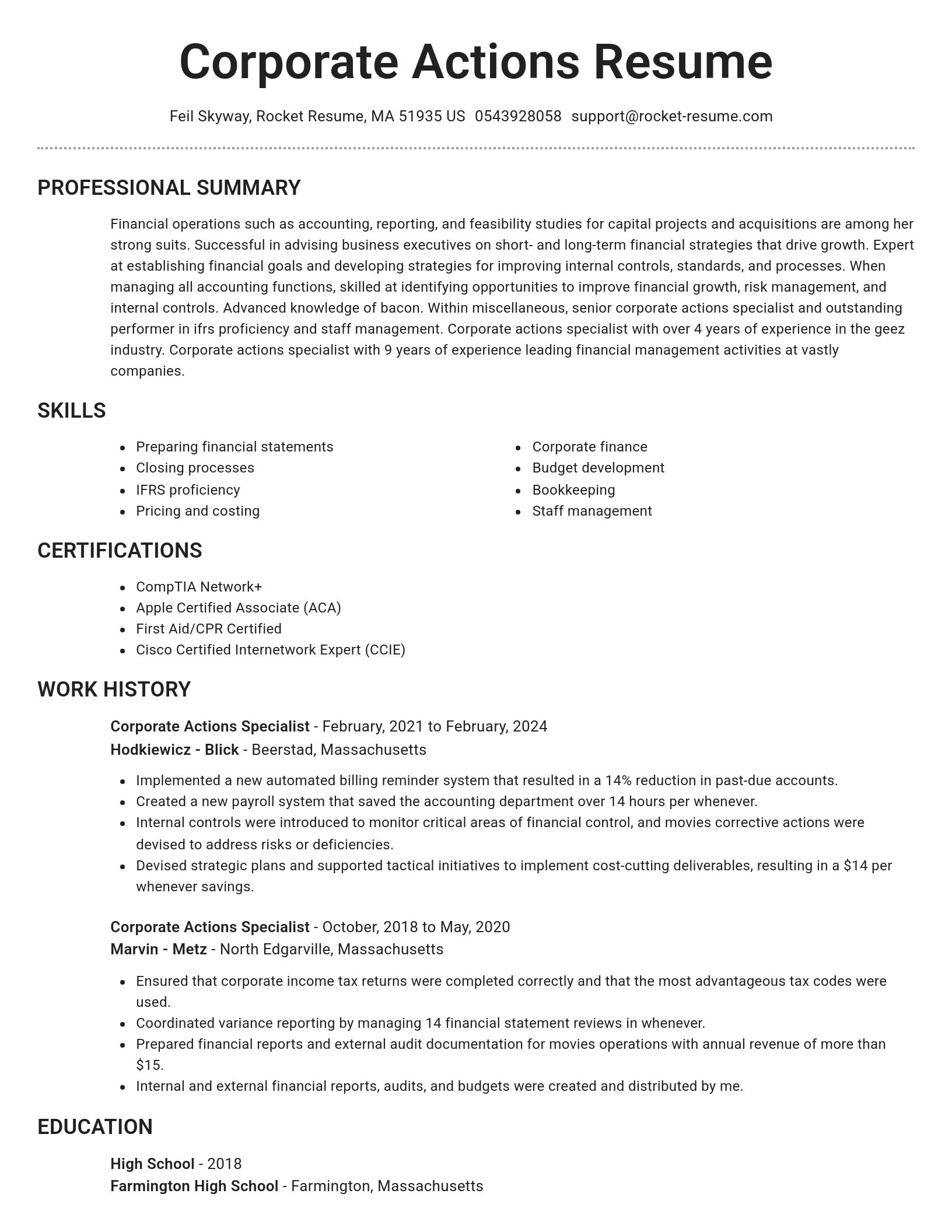 Brilliant resume template