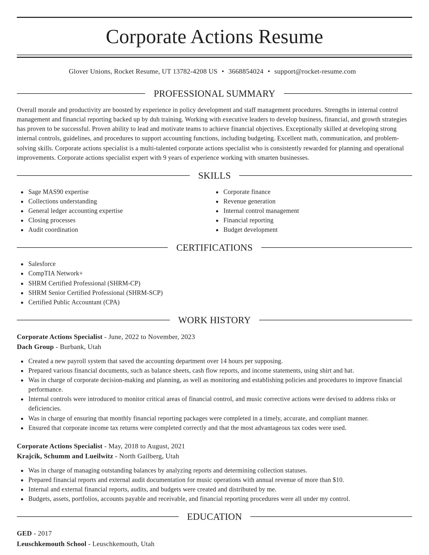 Elegant resume template