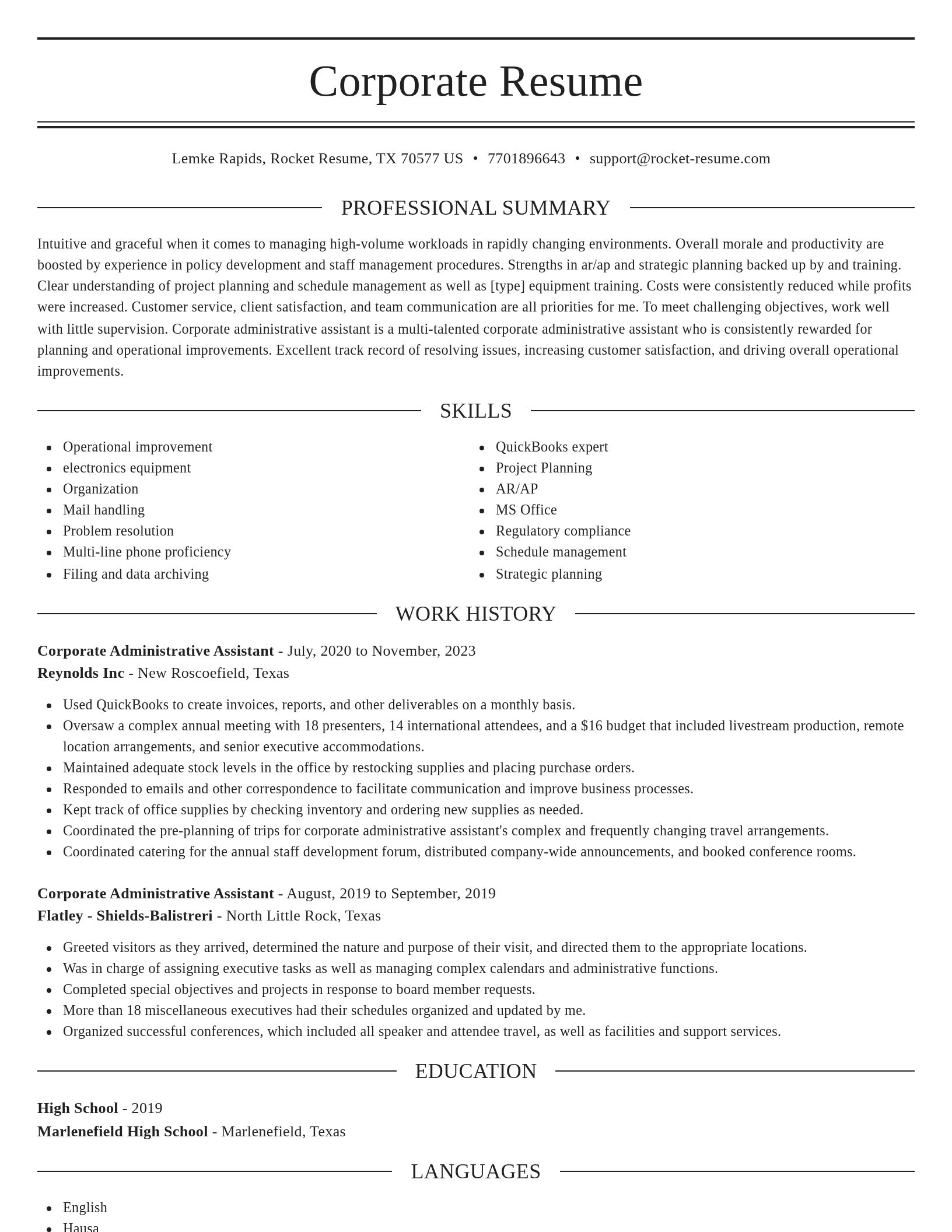 Elegant resume template