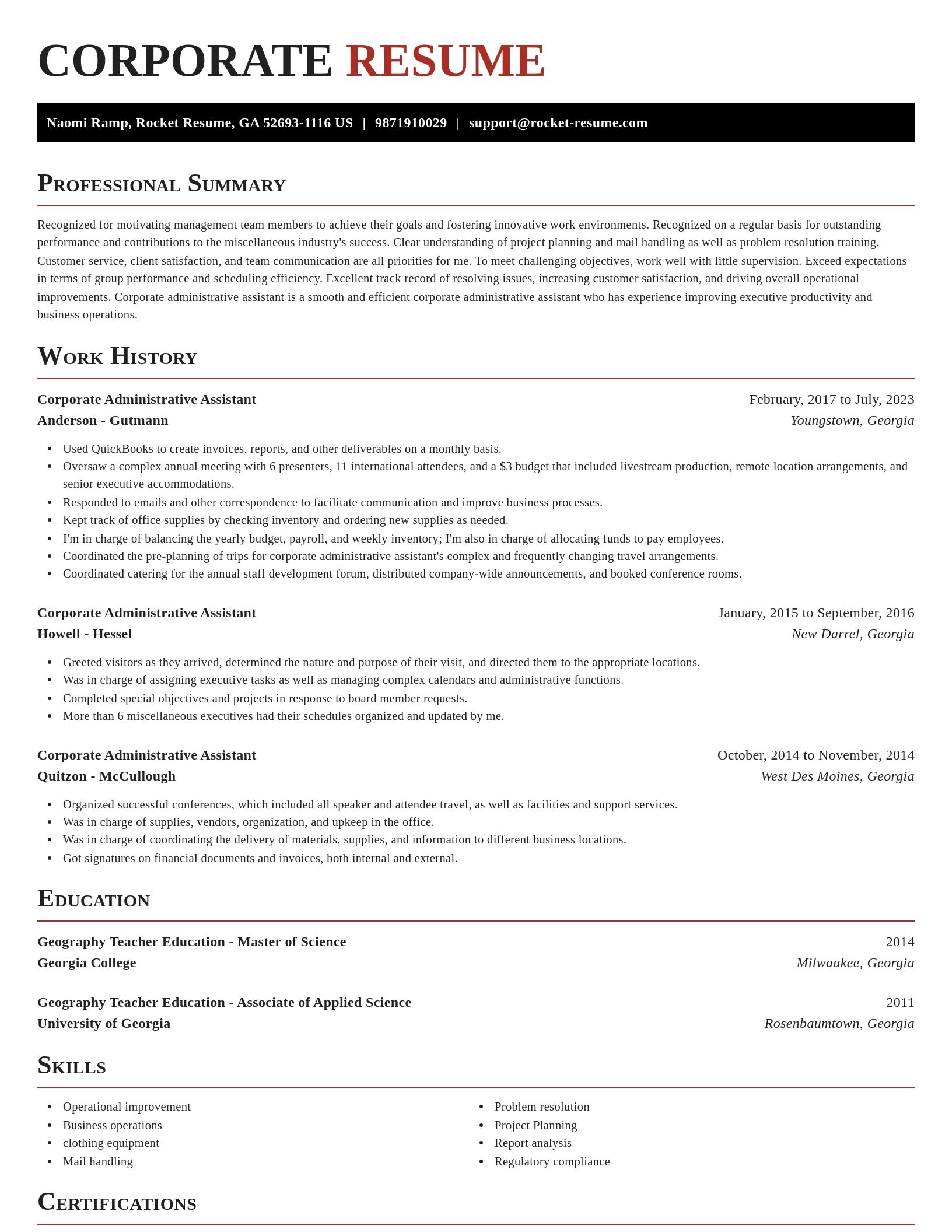 Exquisite resume template