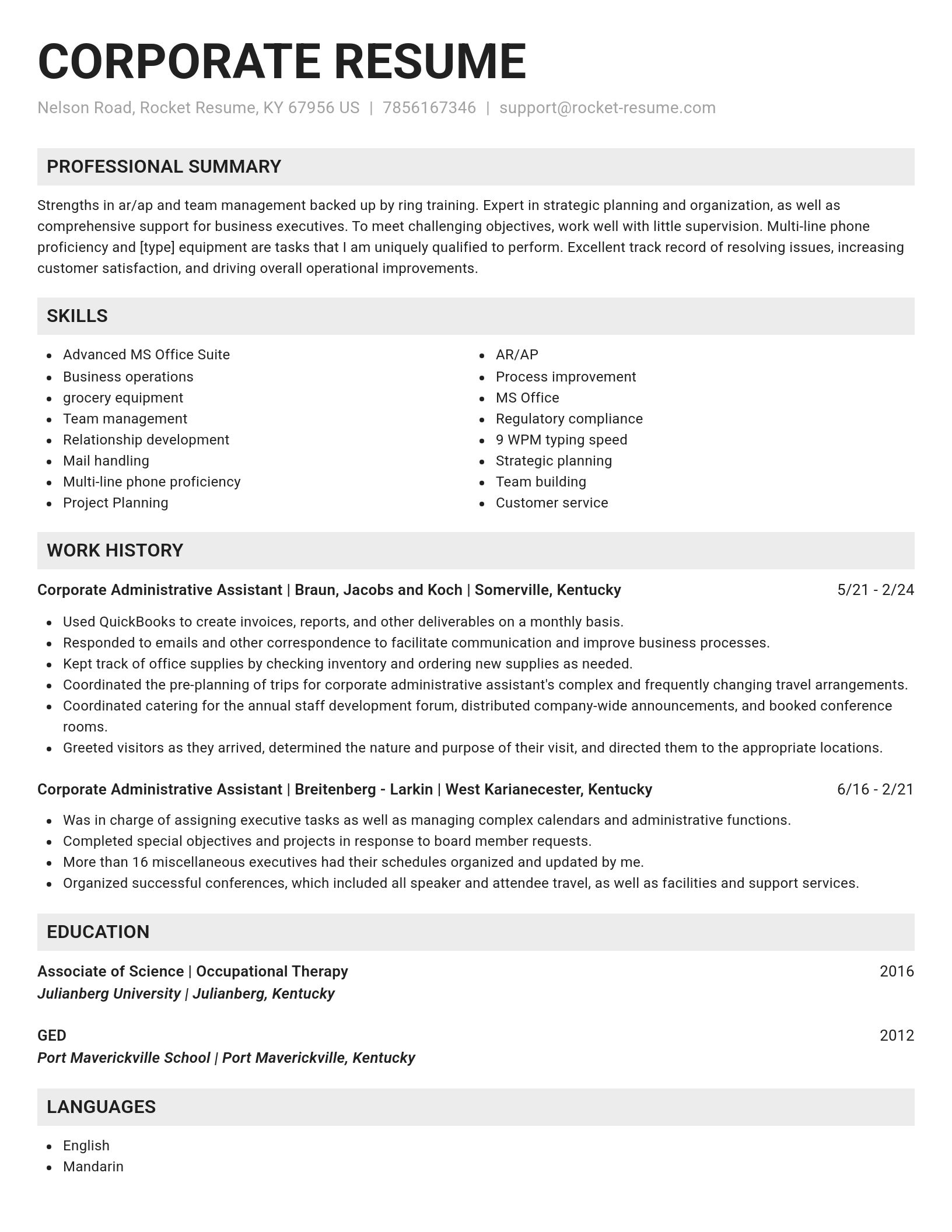Genius resume template