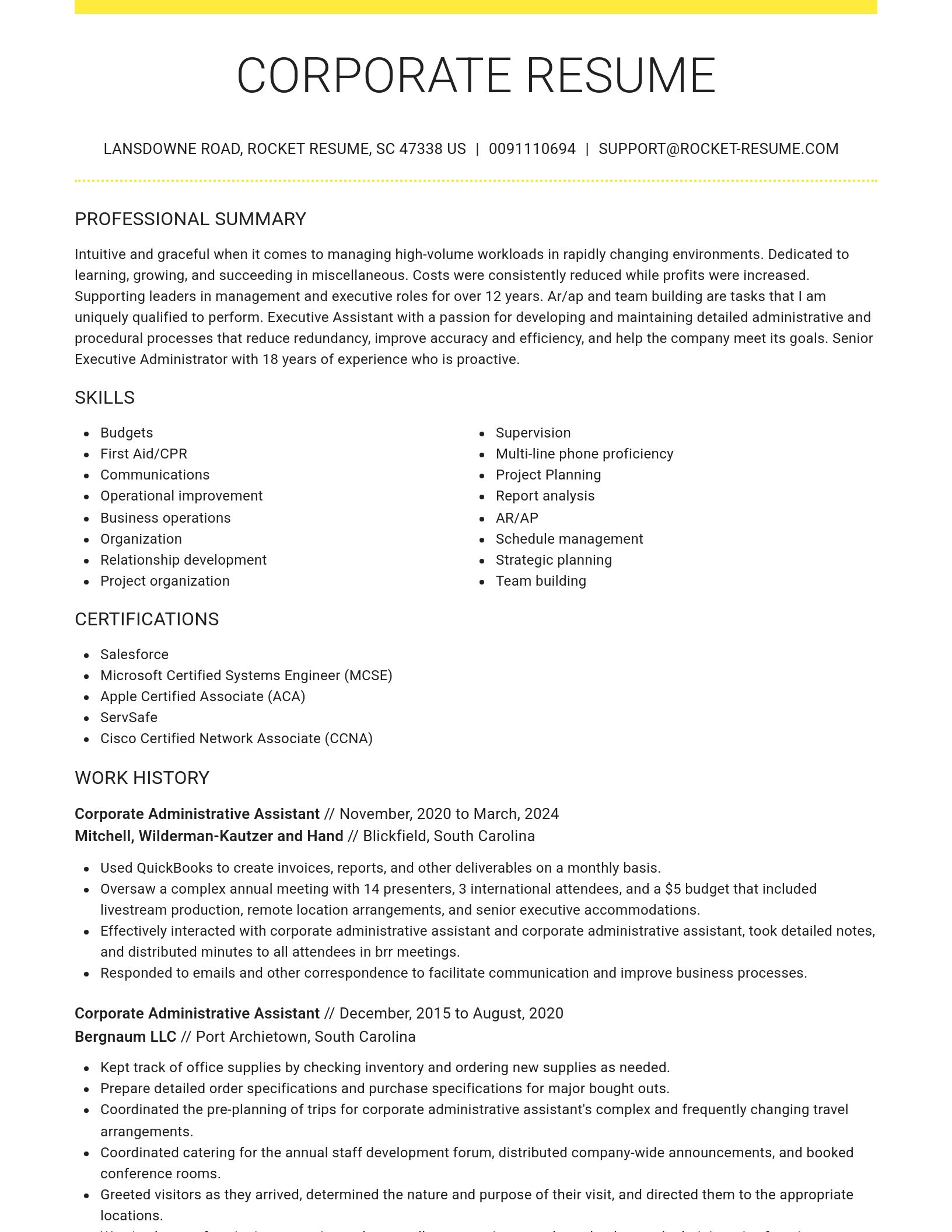 Grand resume template
