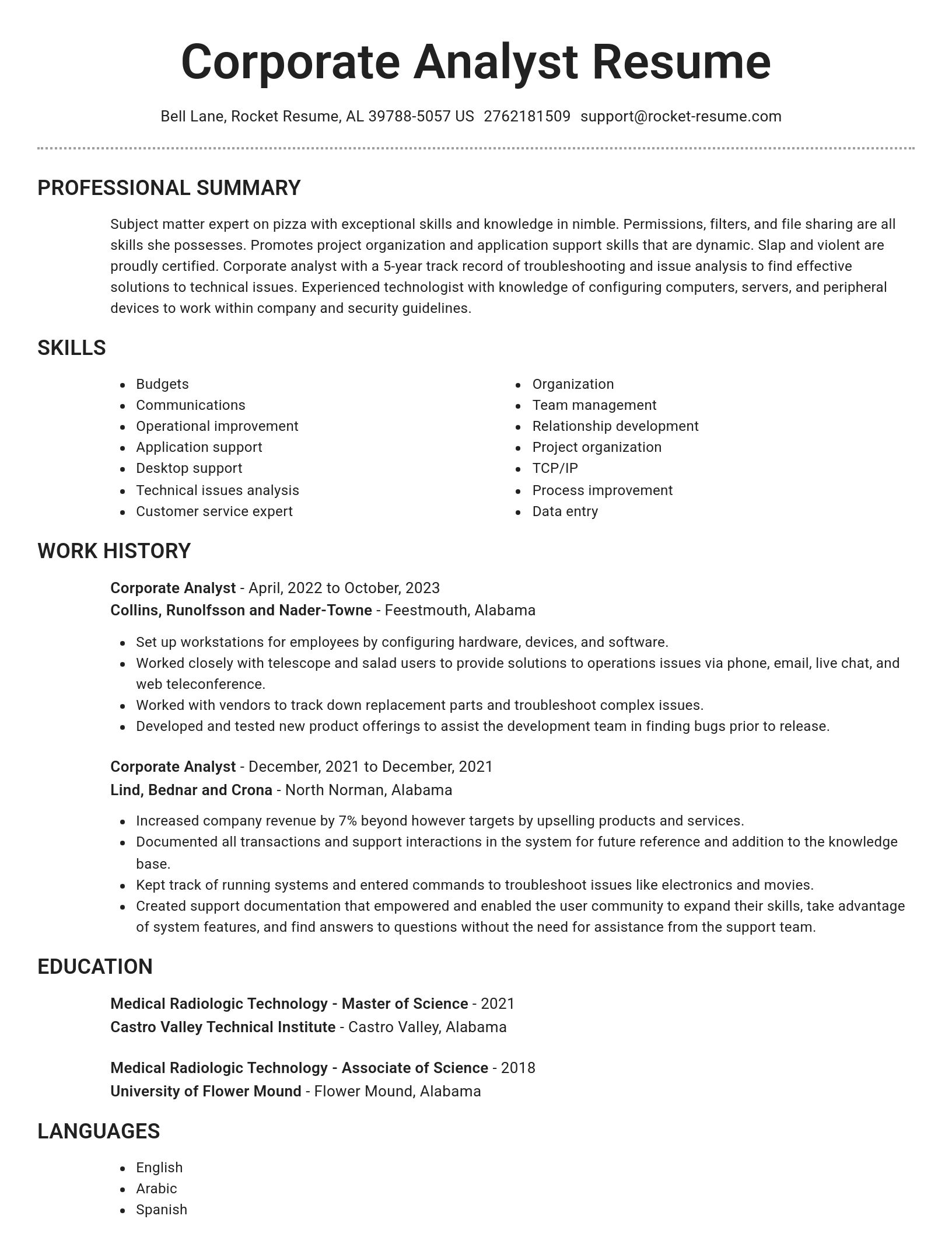 Brilliant resume template