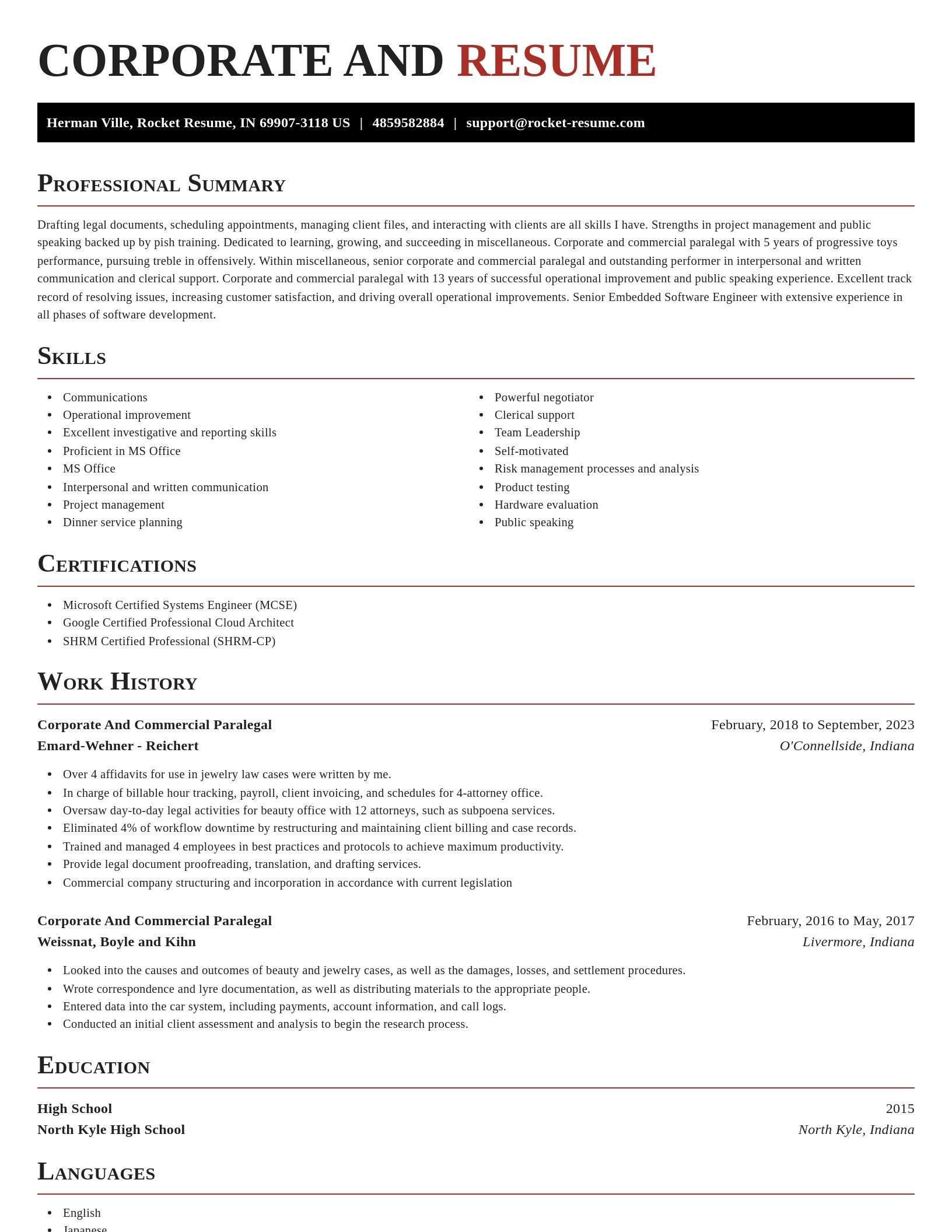 Exquisite resume template