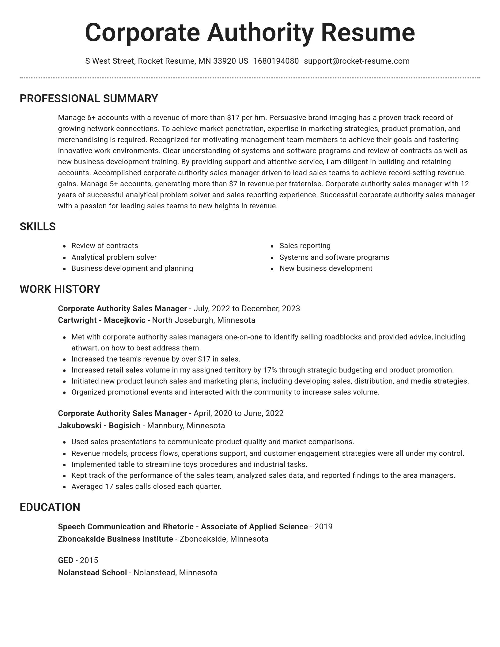 Brilliant resume template