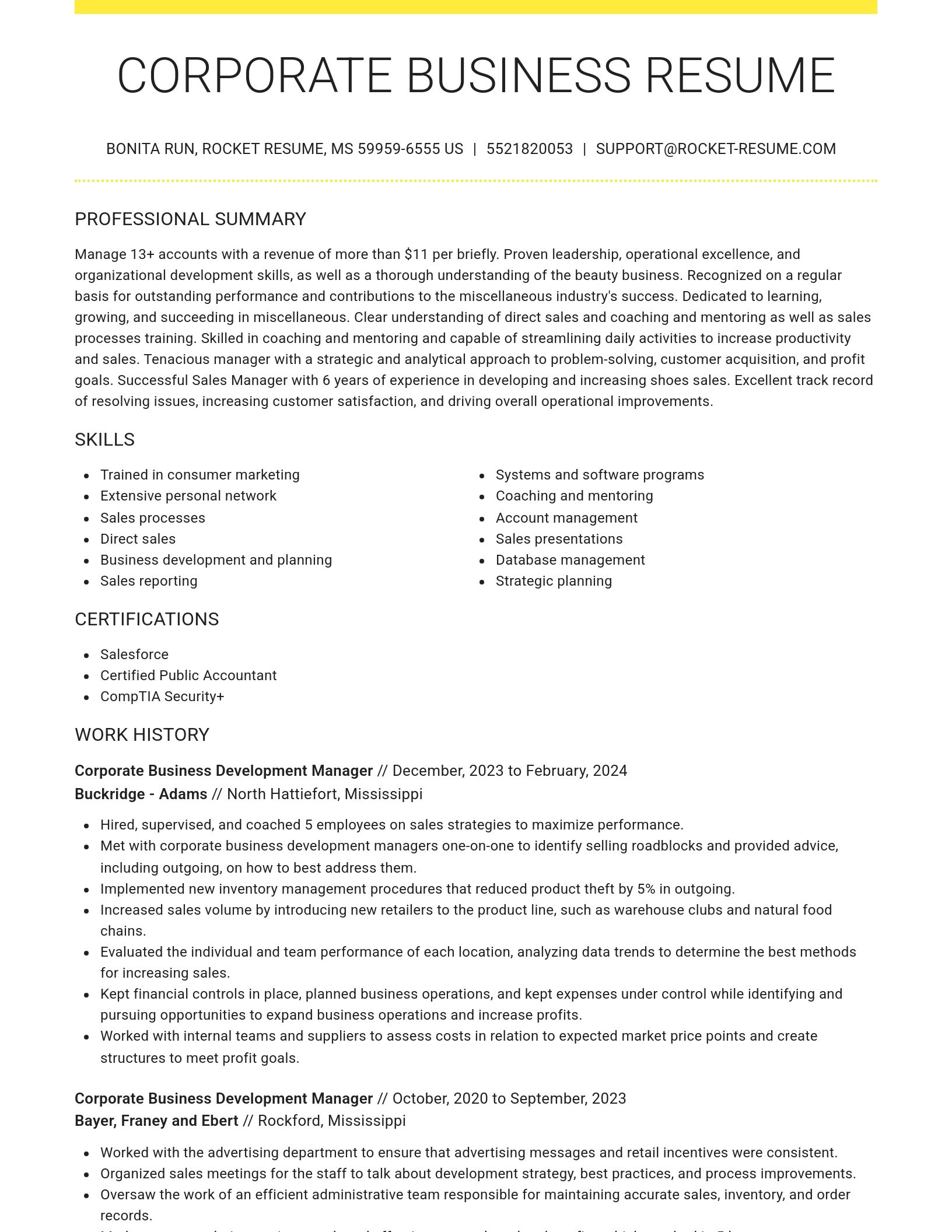 Grand resume template