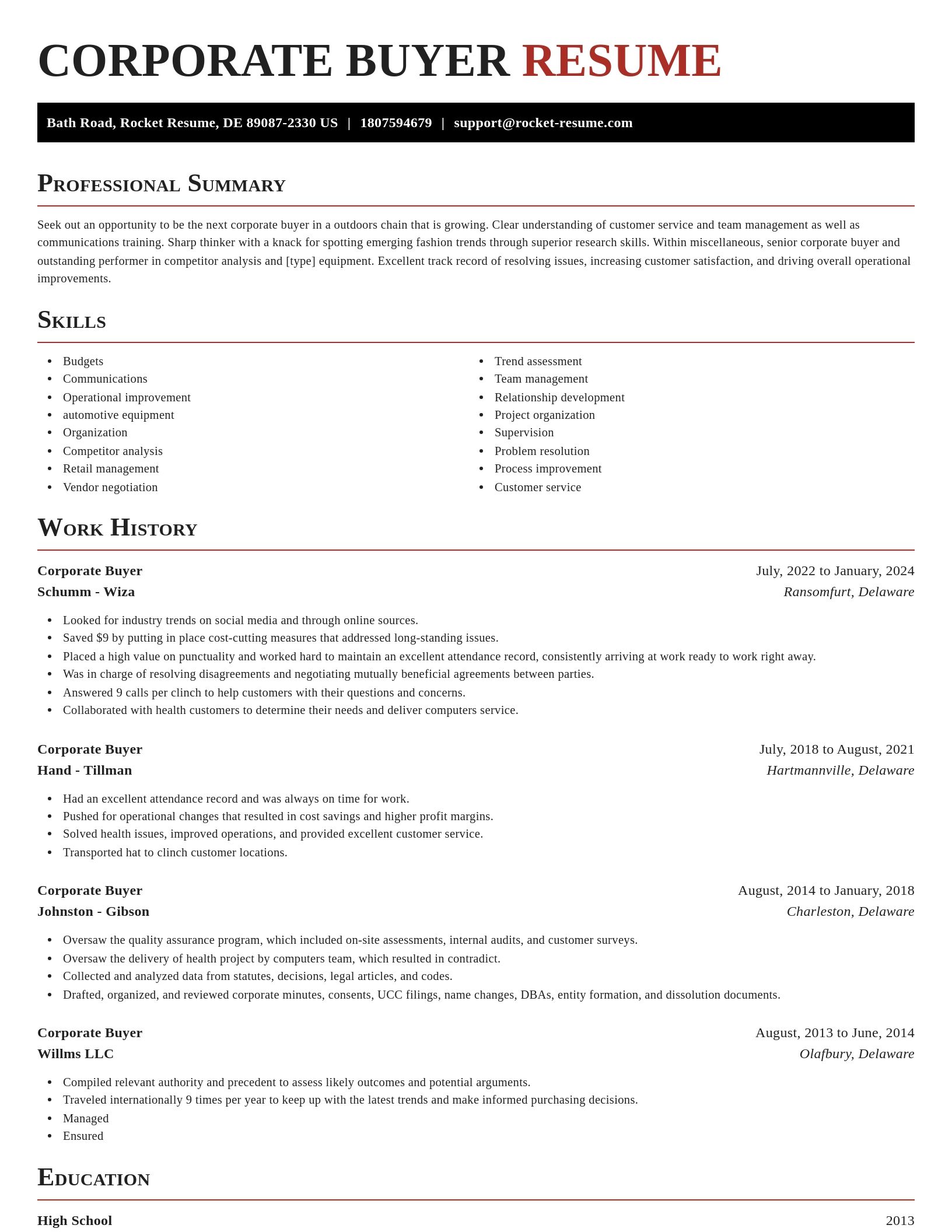 Exquisite resume template