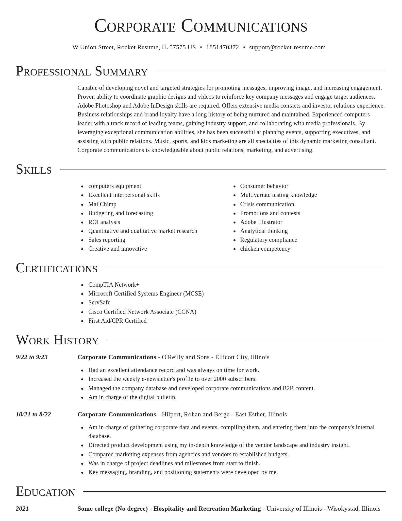 Director resume template