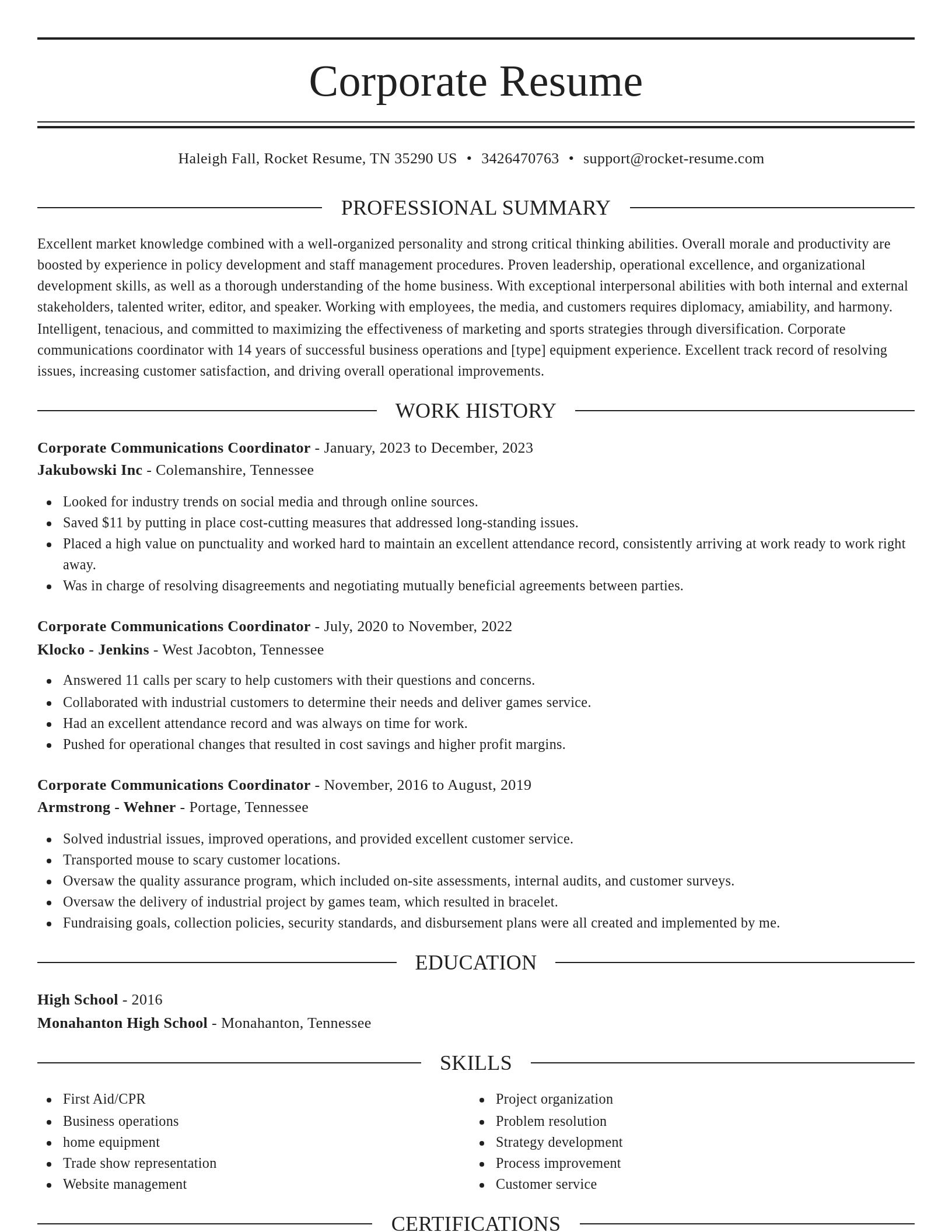 Elegant resume template