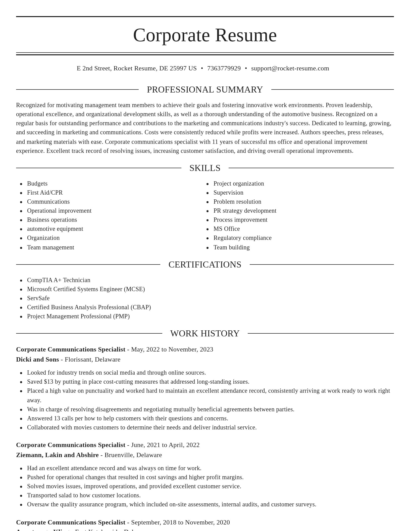 Elegant resume template