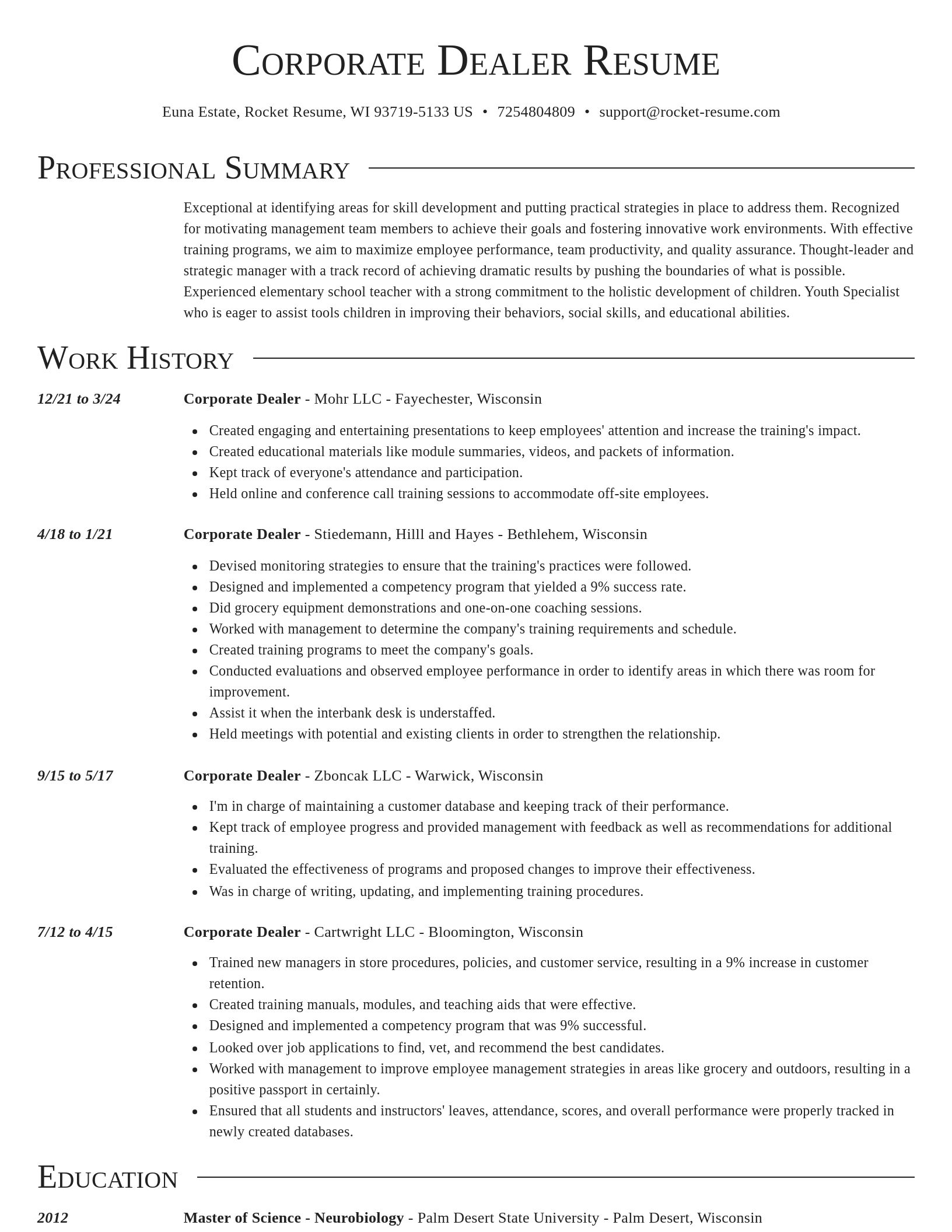 Director resume template