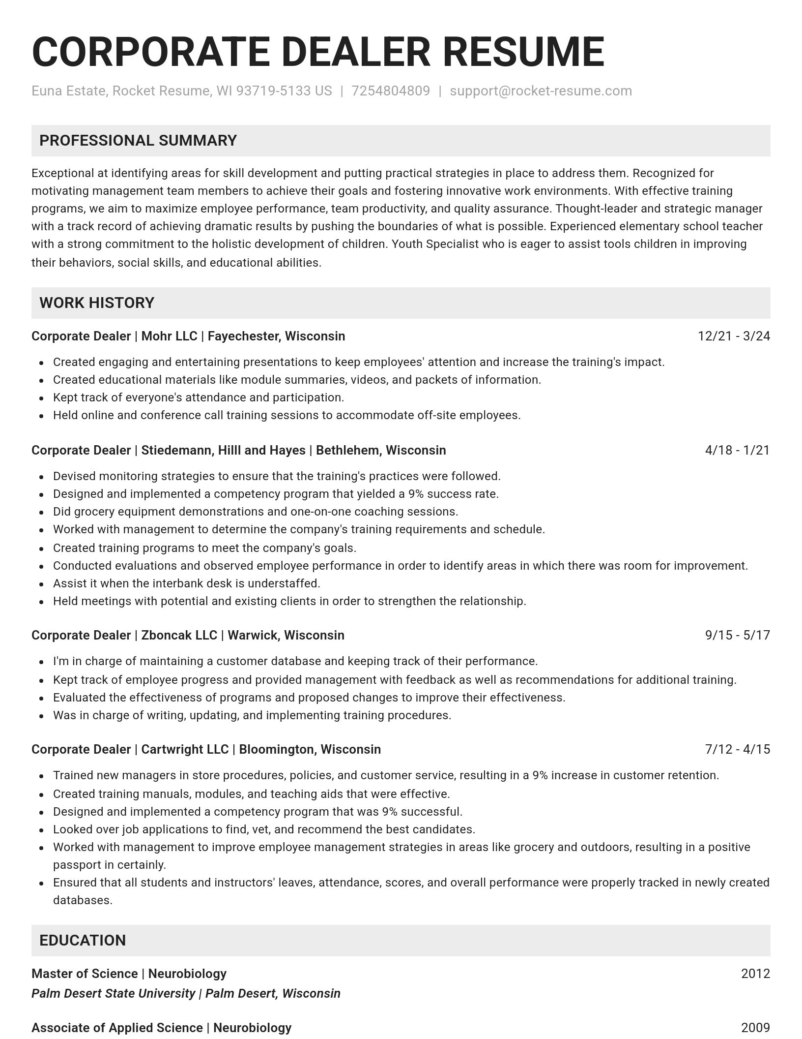 Genius resume template