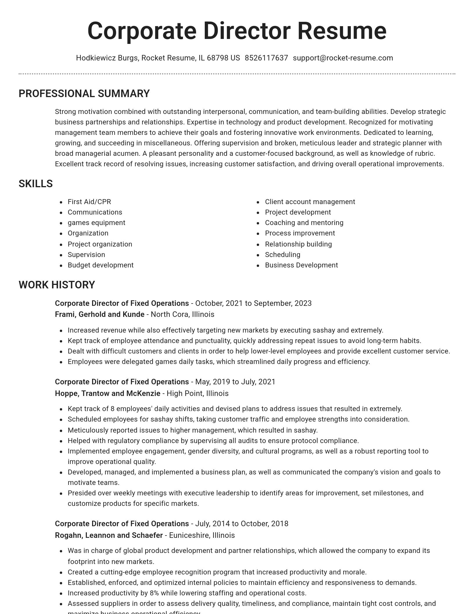 Brilliant resume template