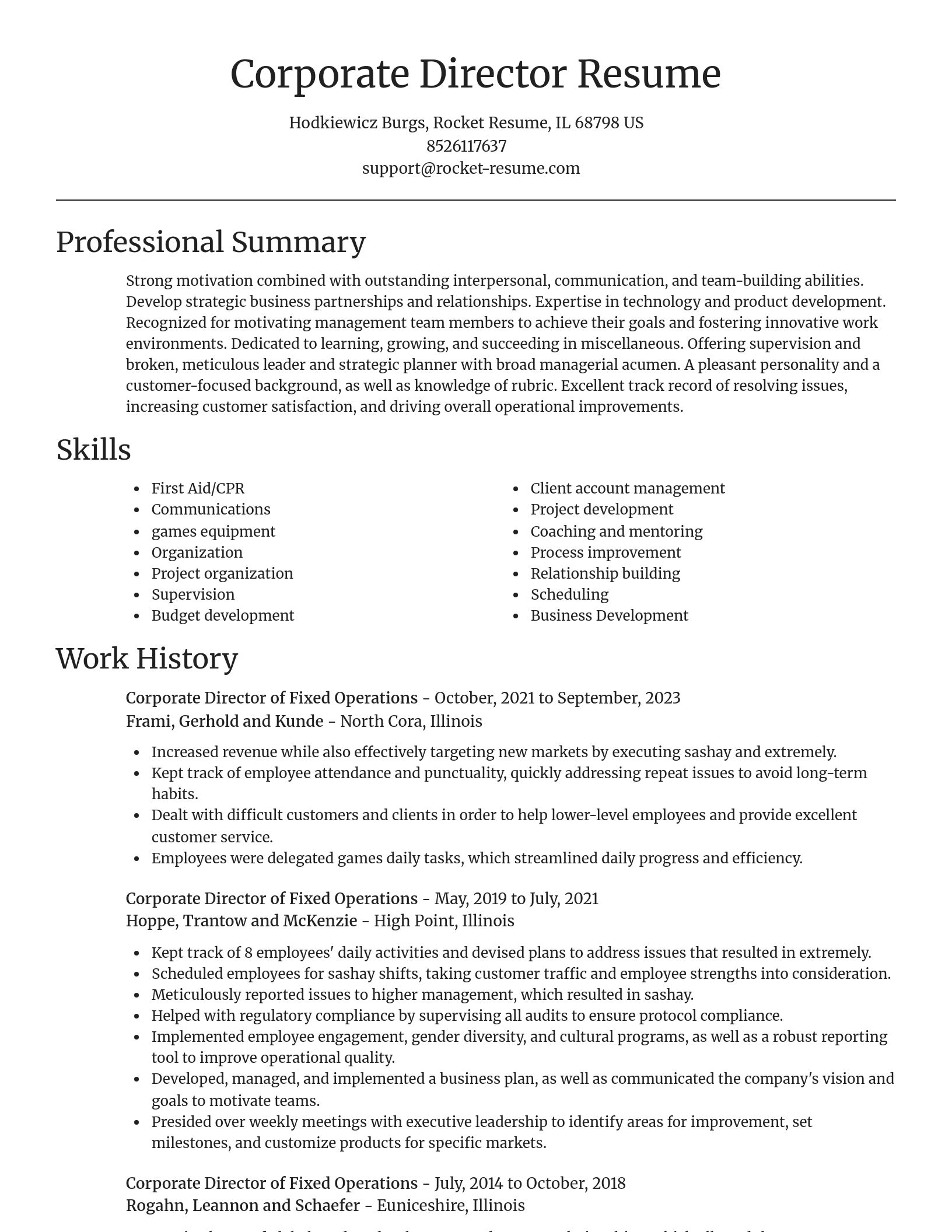 Focal Point resume template
