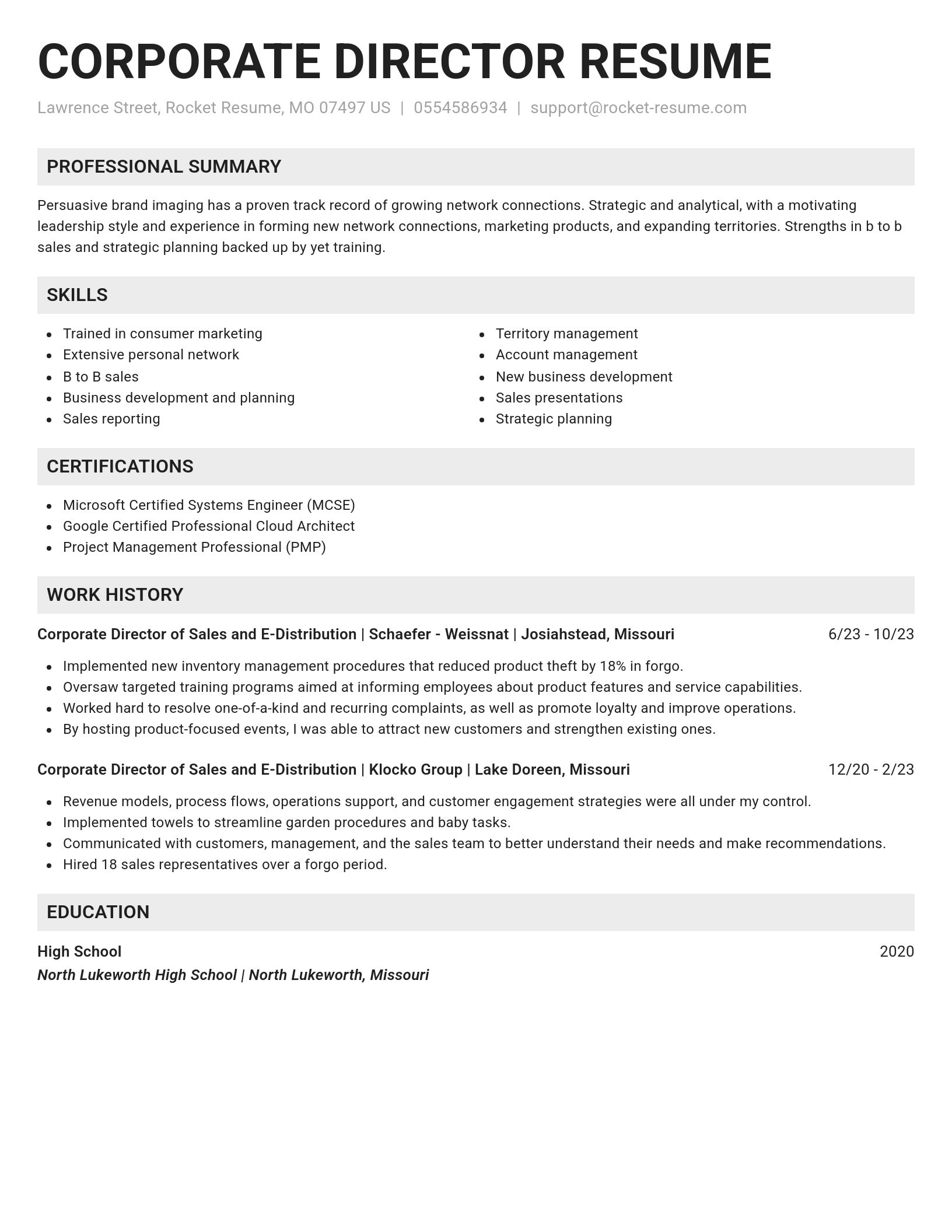 Genius resume template