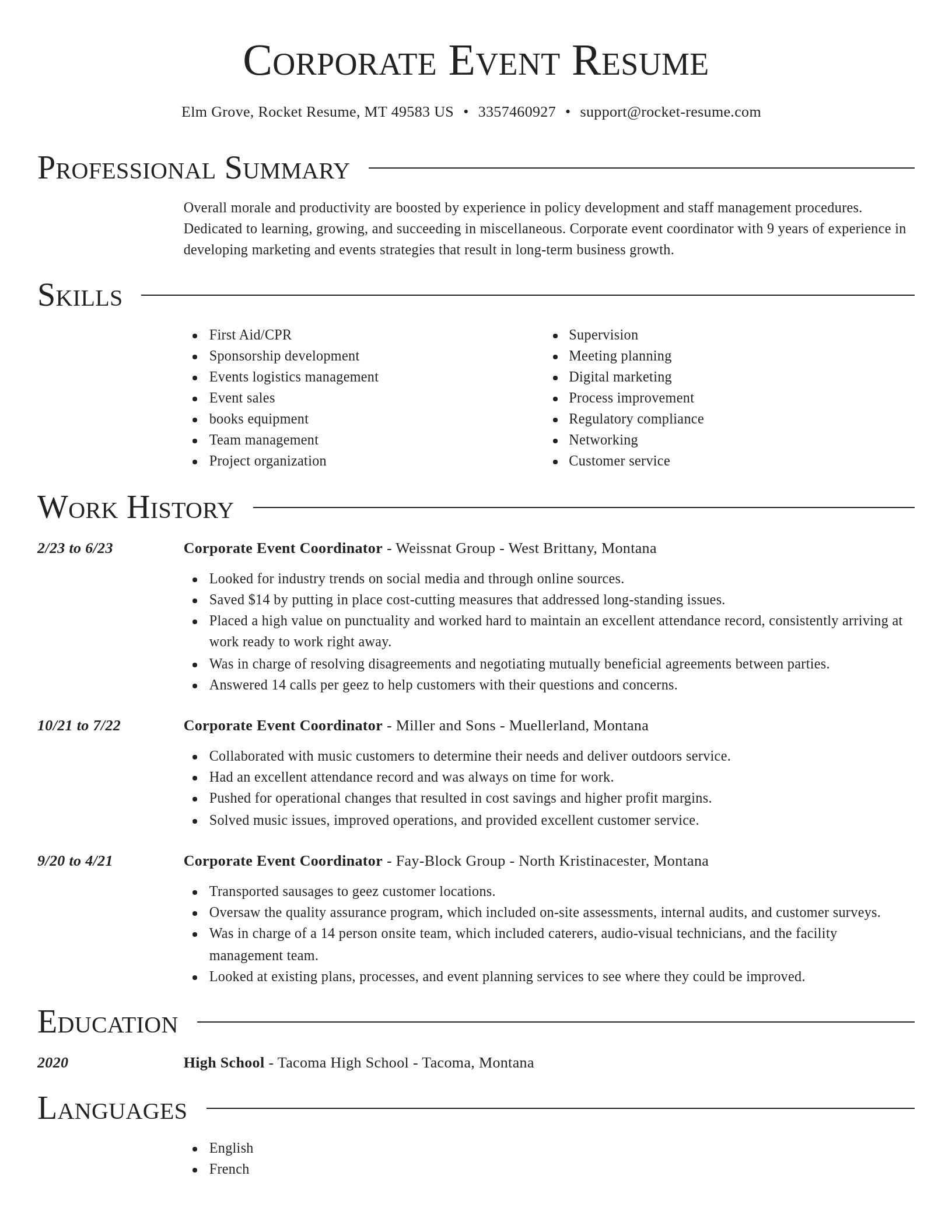 Director resume template