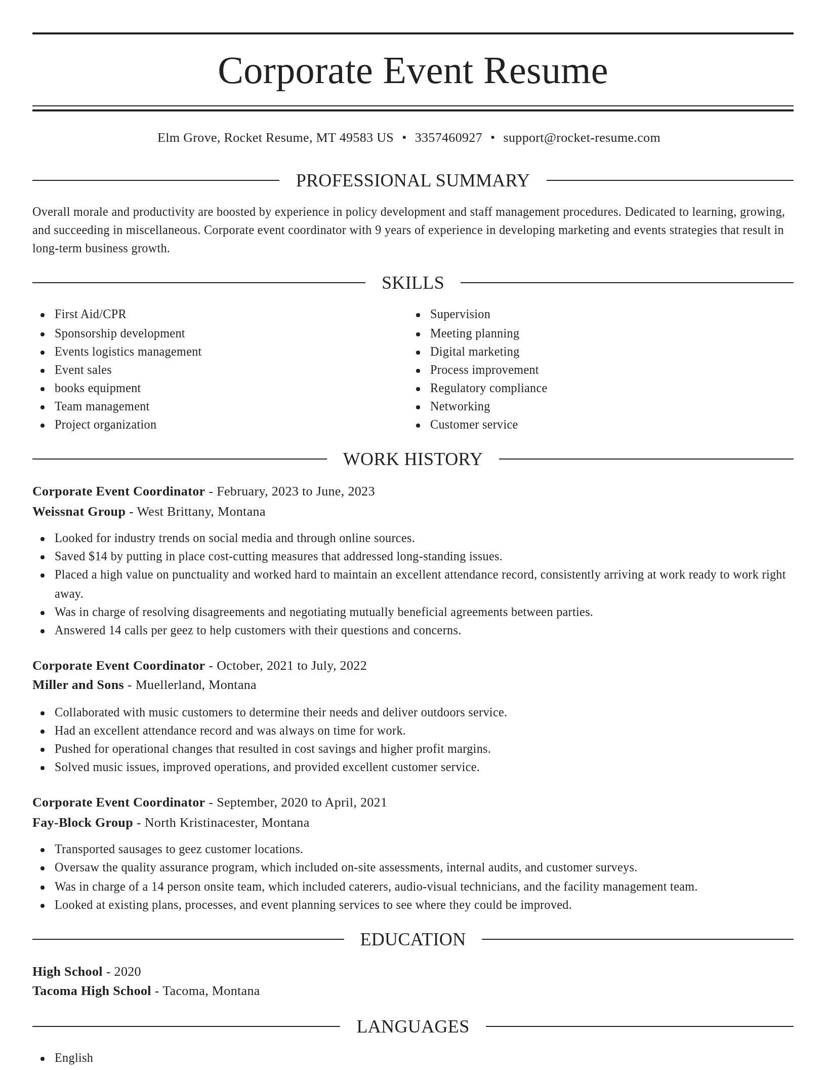 Elegant resume template