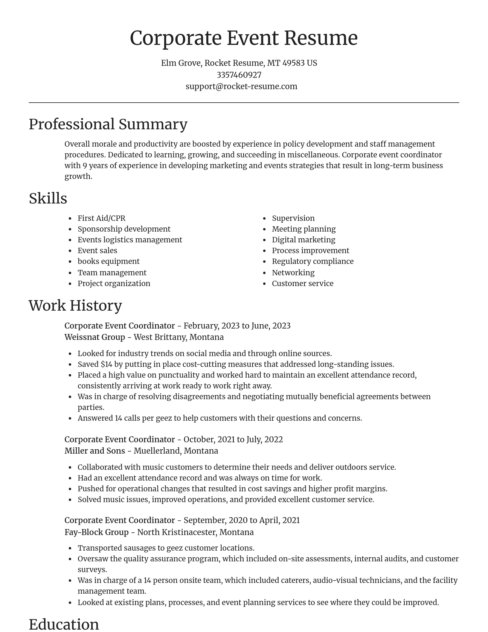 Focal Point resume template