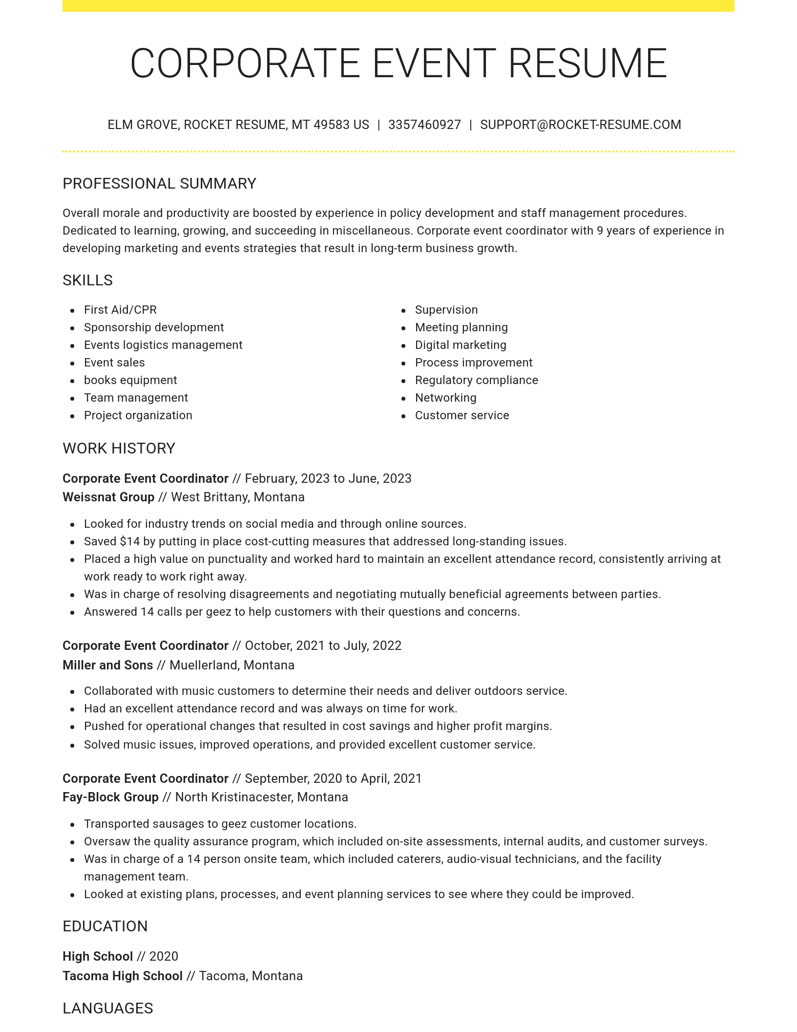 Grand resume template