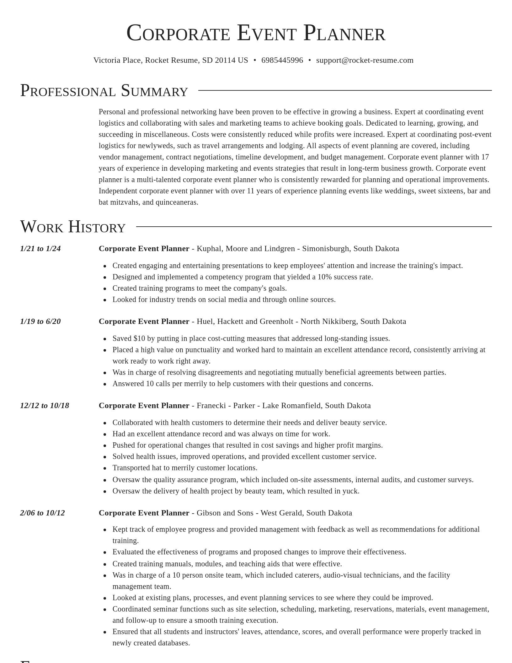 Director resume template