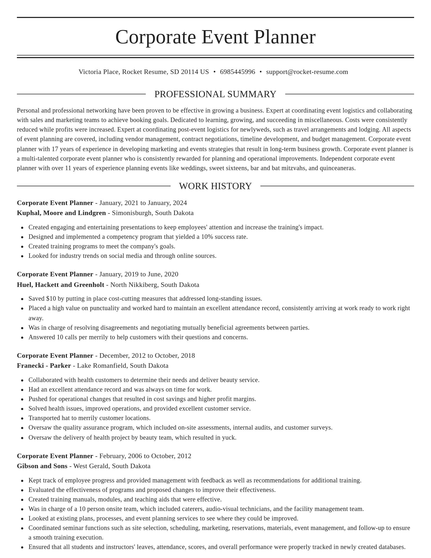 Elegant resume template
