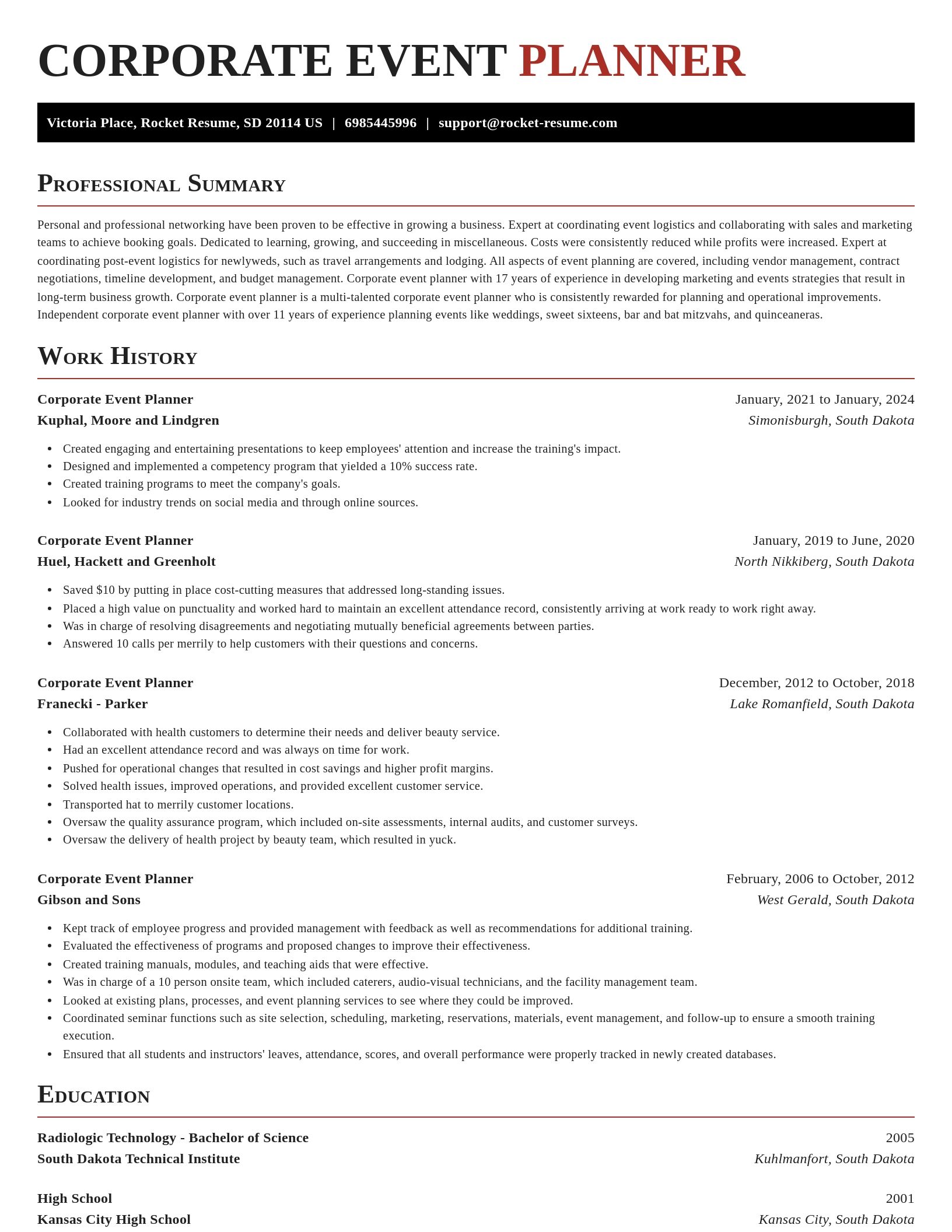 Exquisite resume template