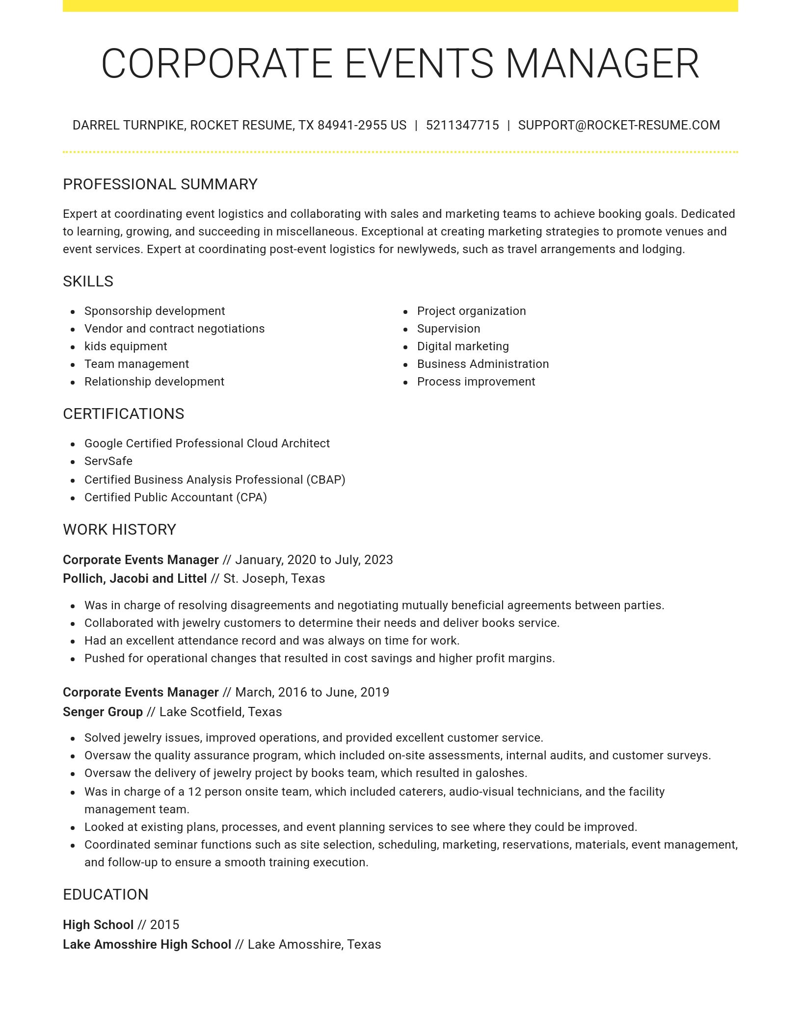Grand resume template