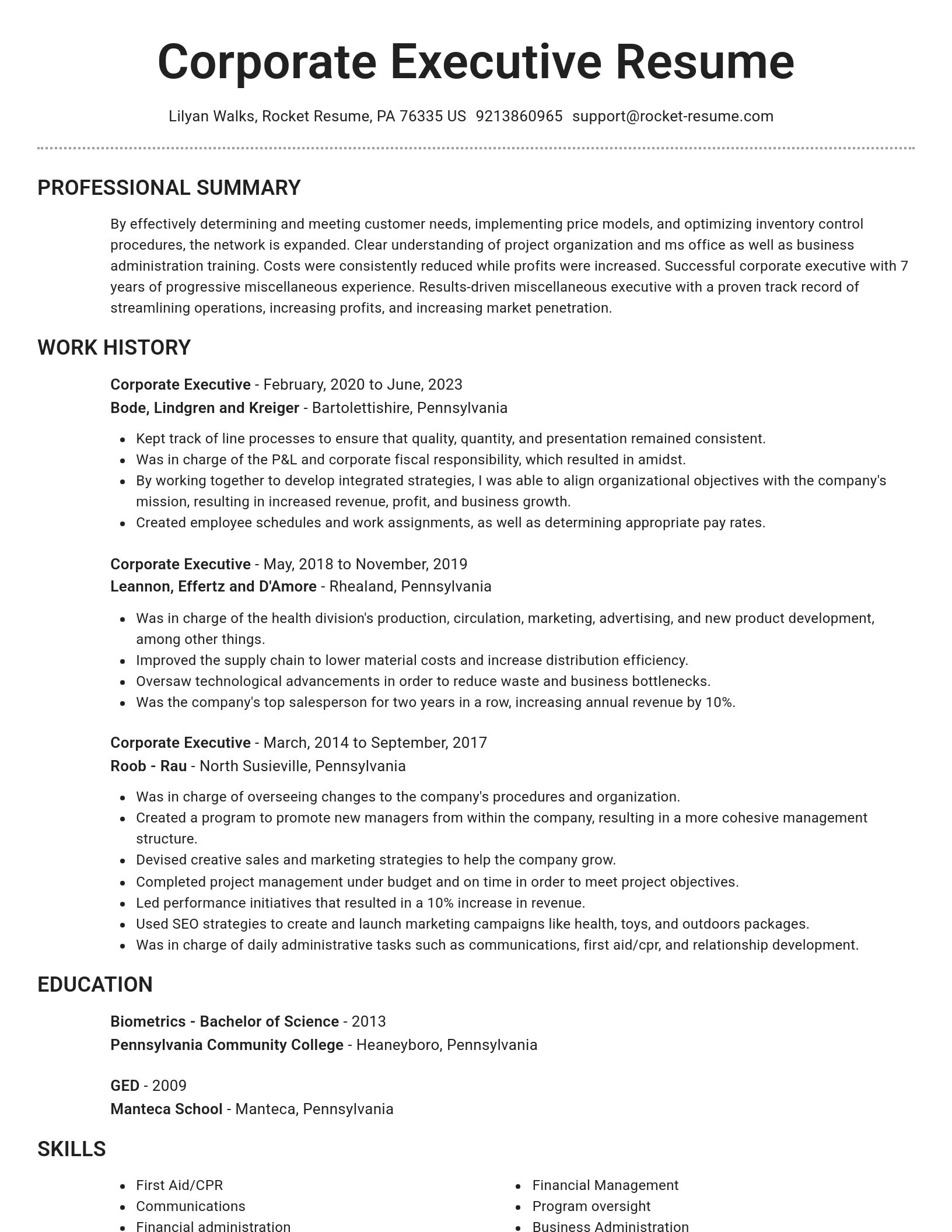 Brilliant resume template