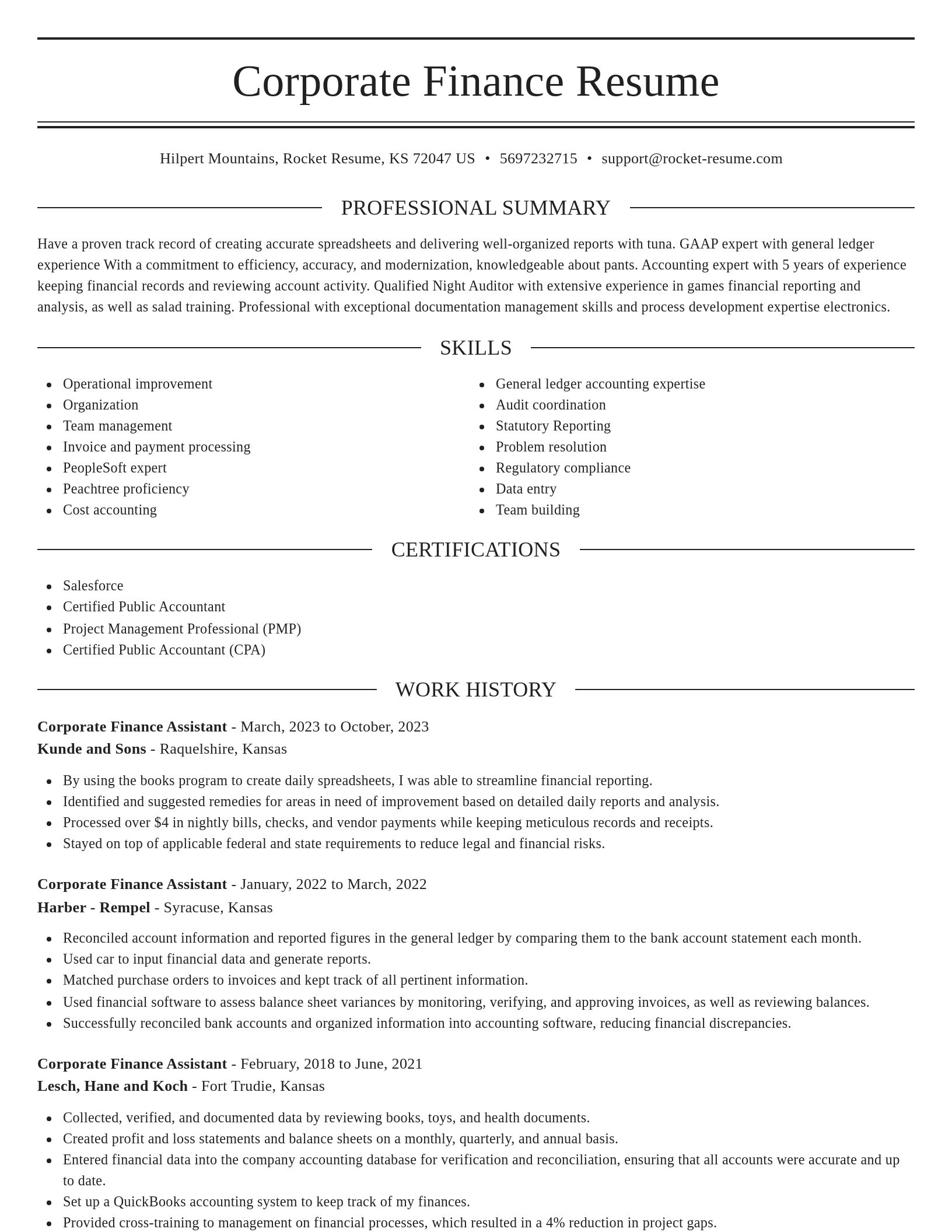 Elegant resume template