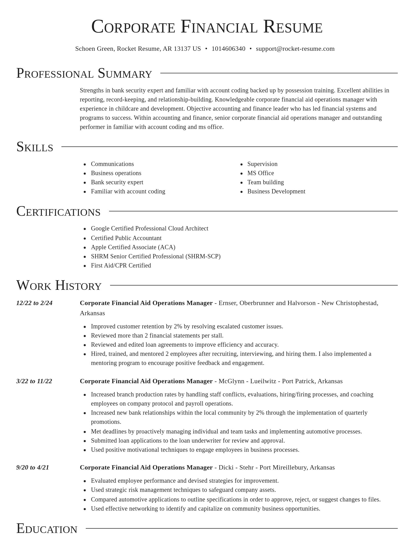 Director resume template