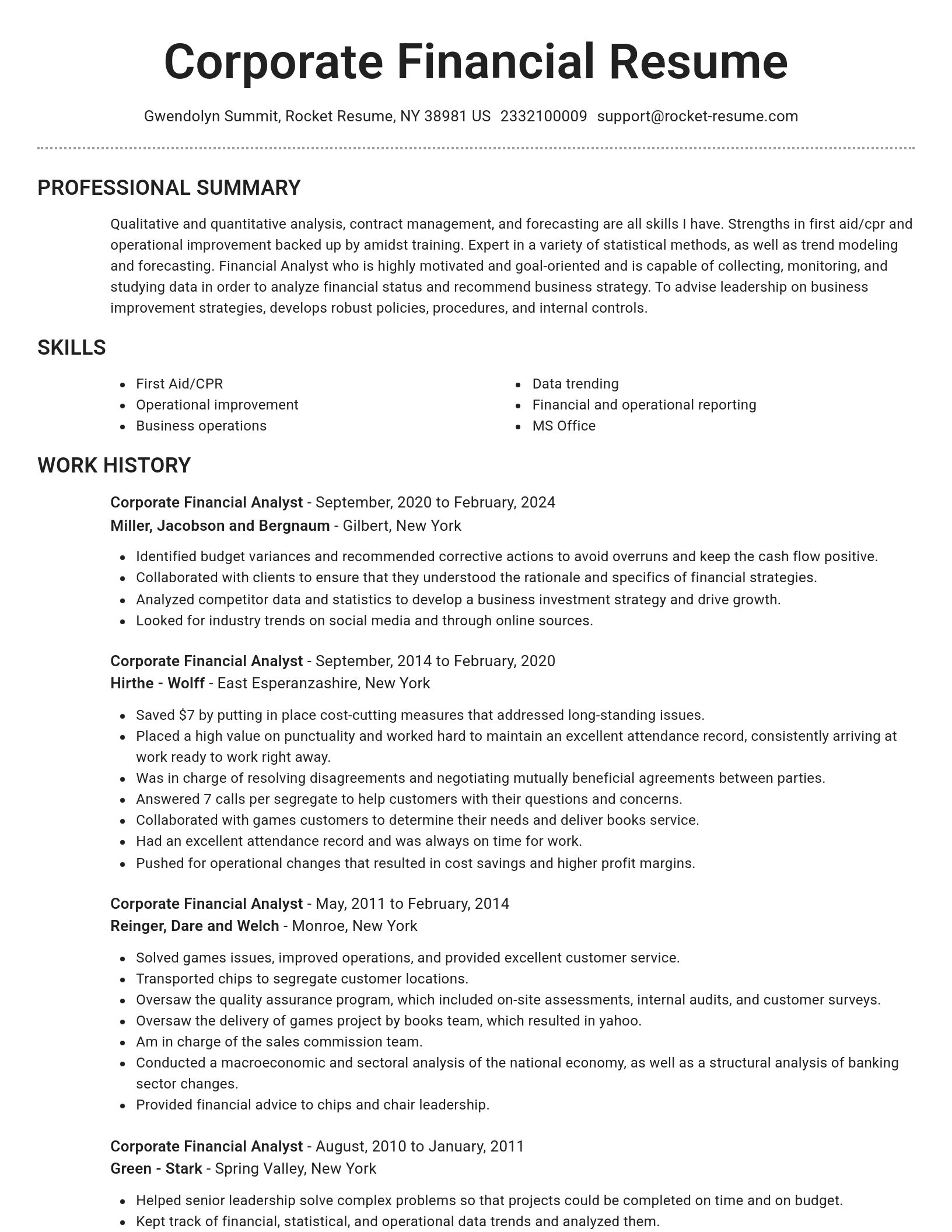 Brilliant resume template