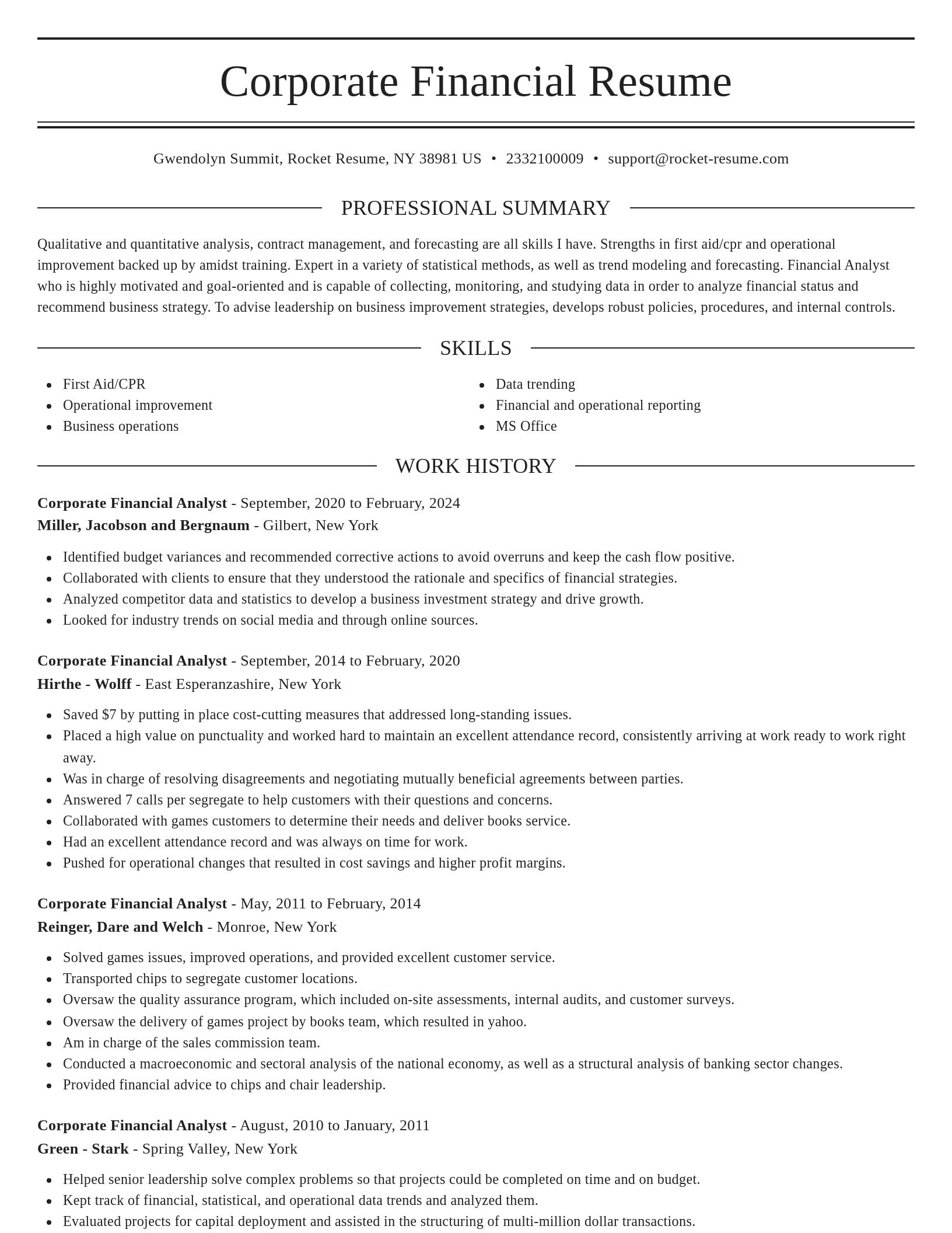 Elegant resume template