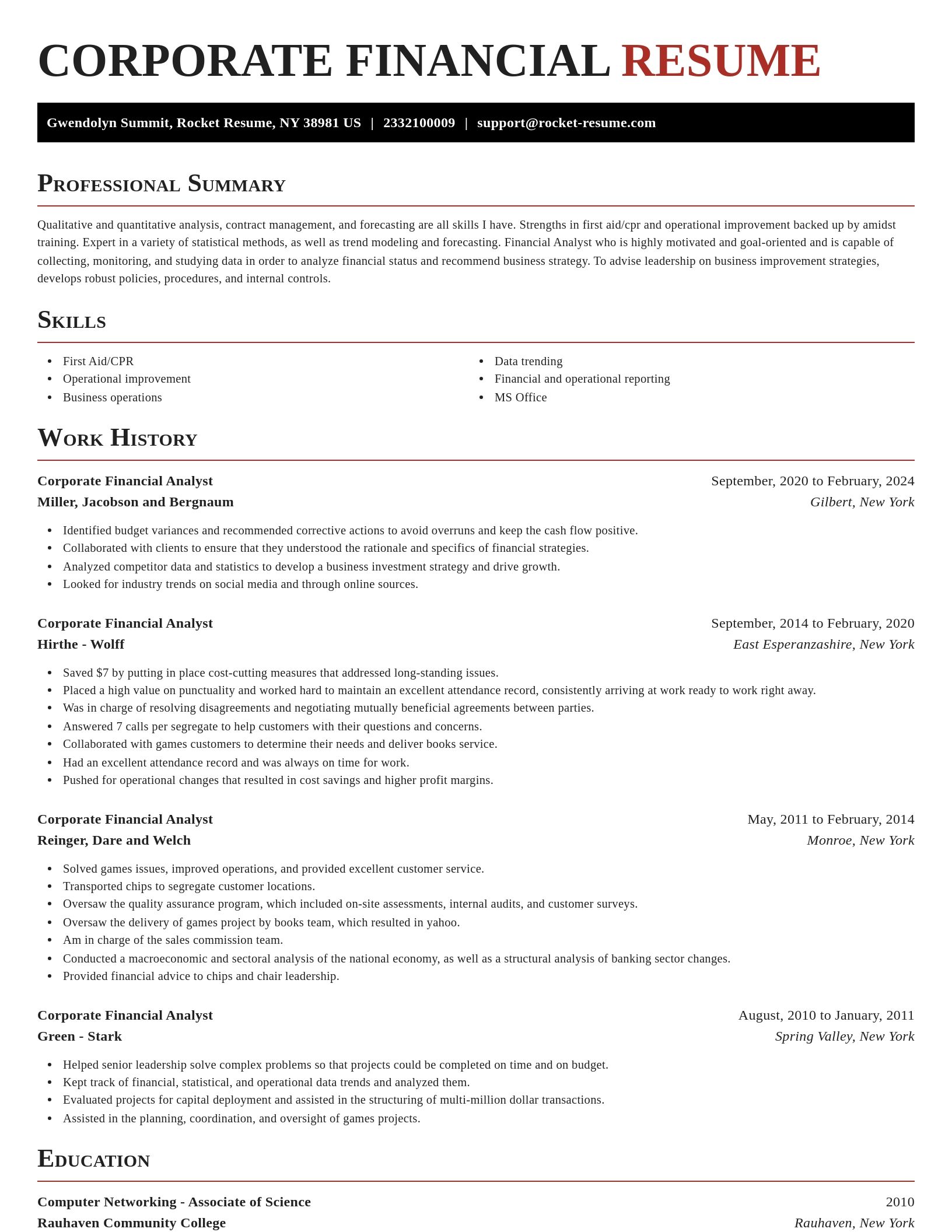 Exquisite resume template