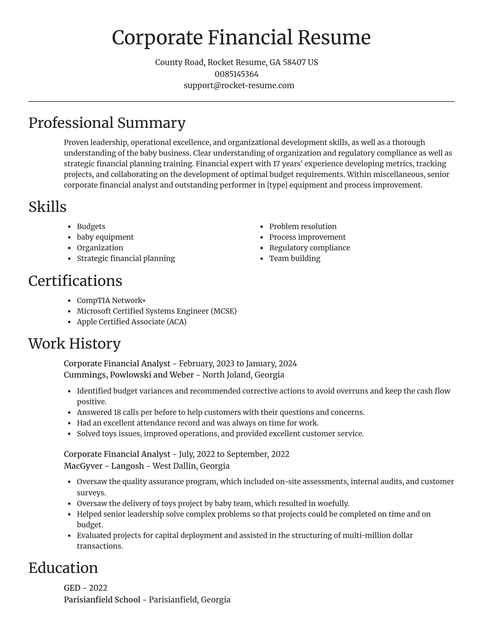 Focal Point resume template