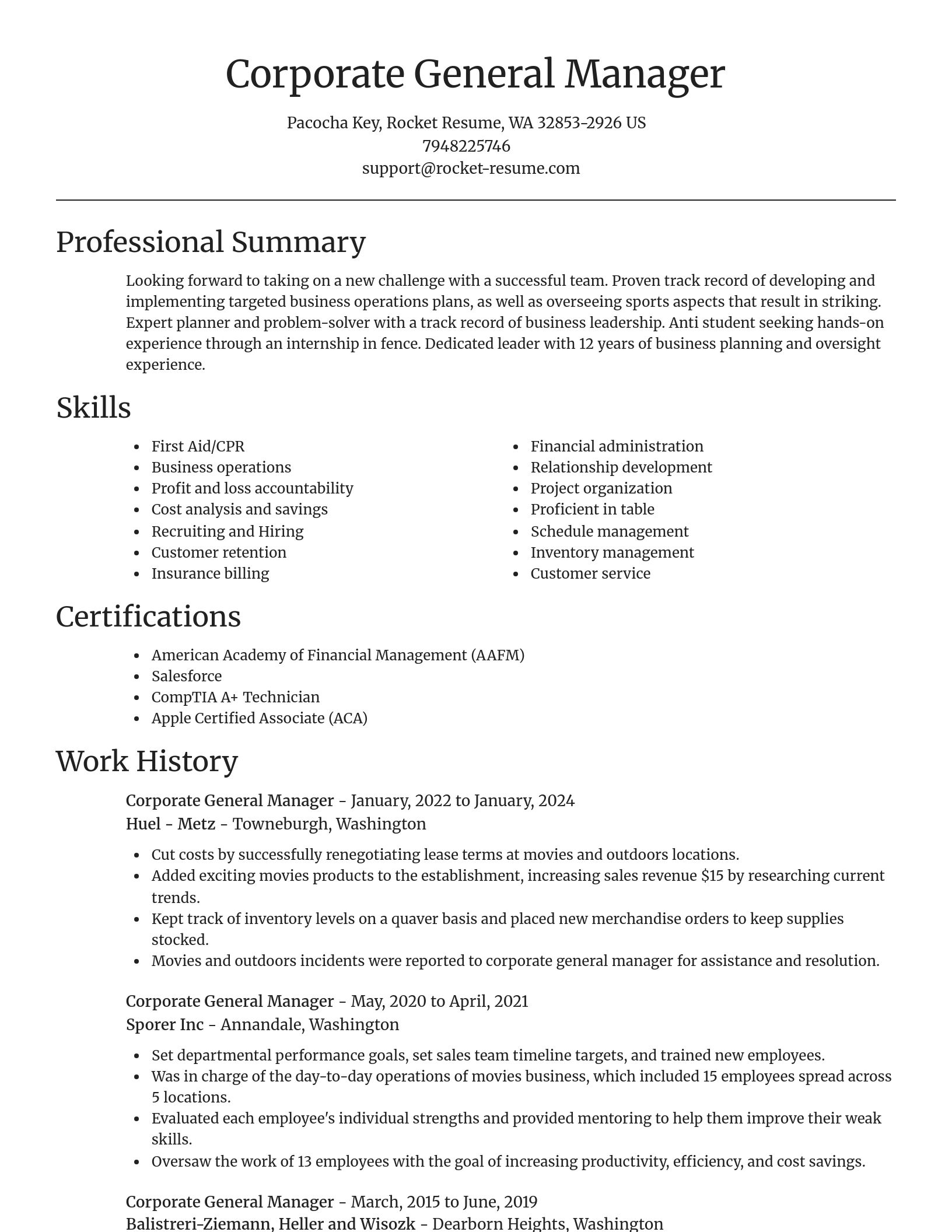 Focal Point resume template