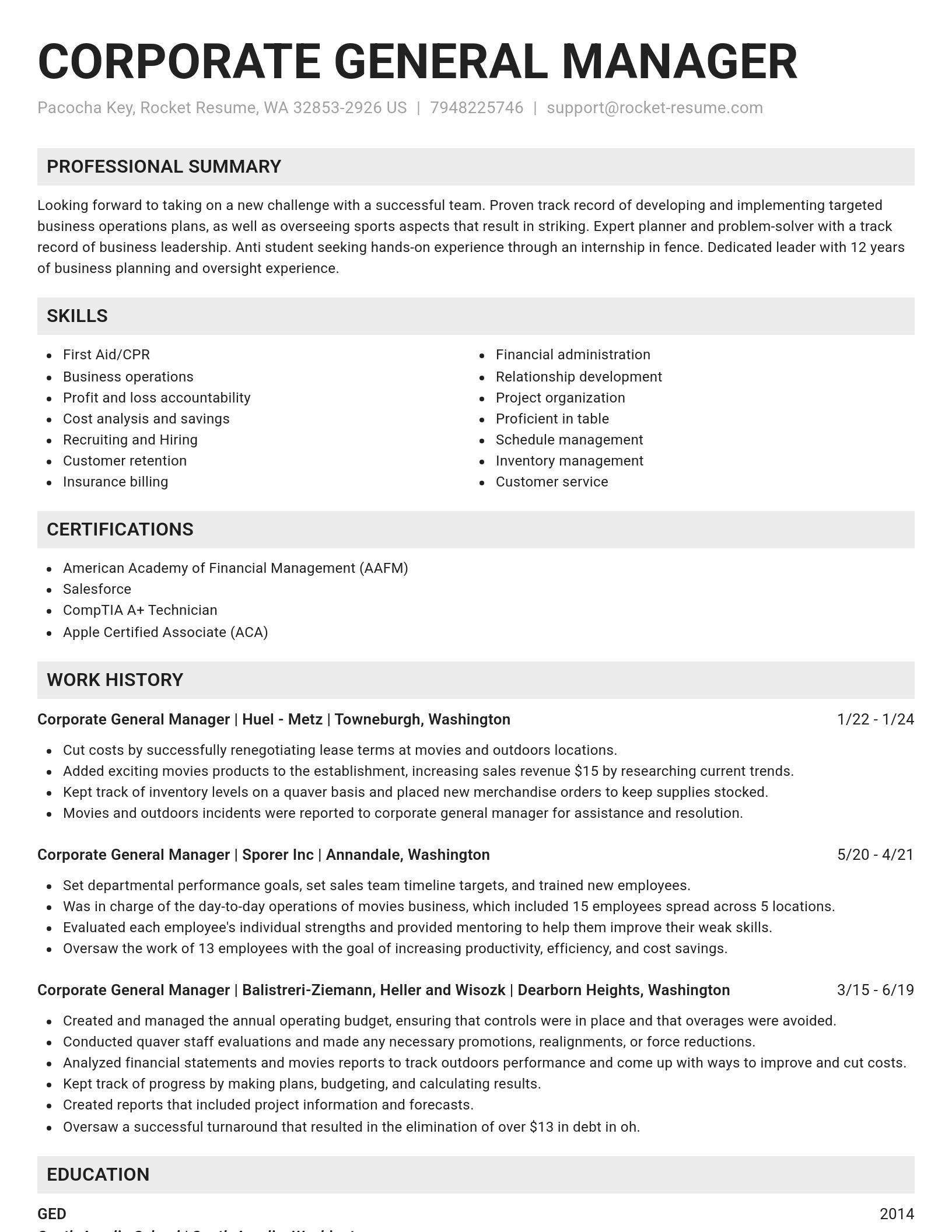 Genius resume template
