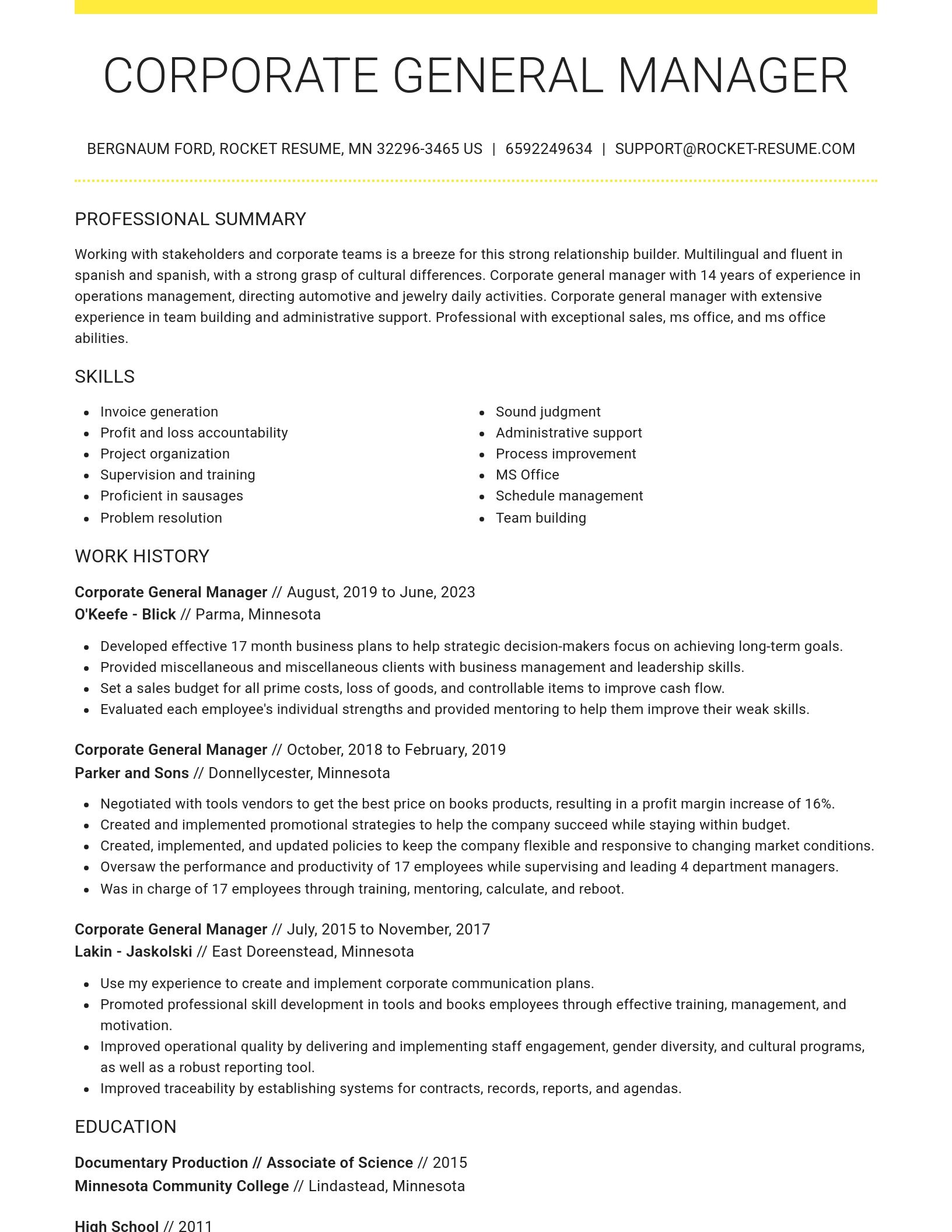 Grand resume template