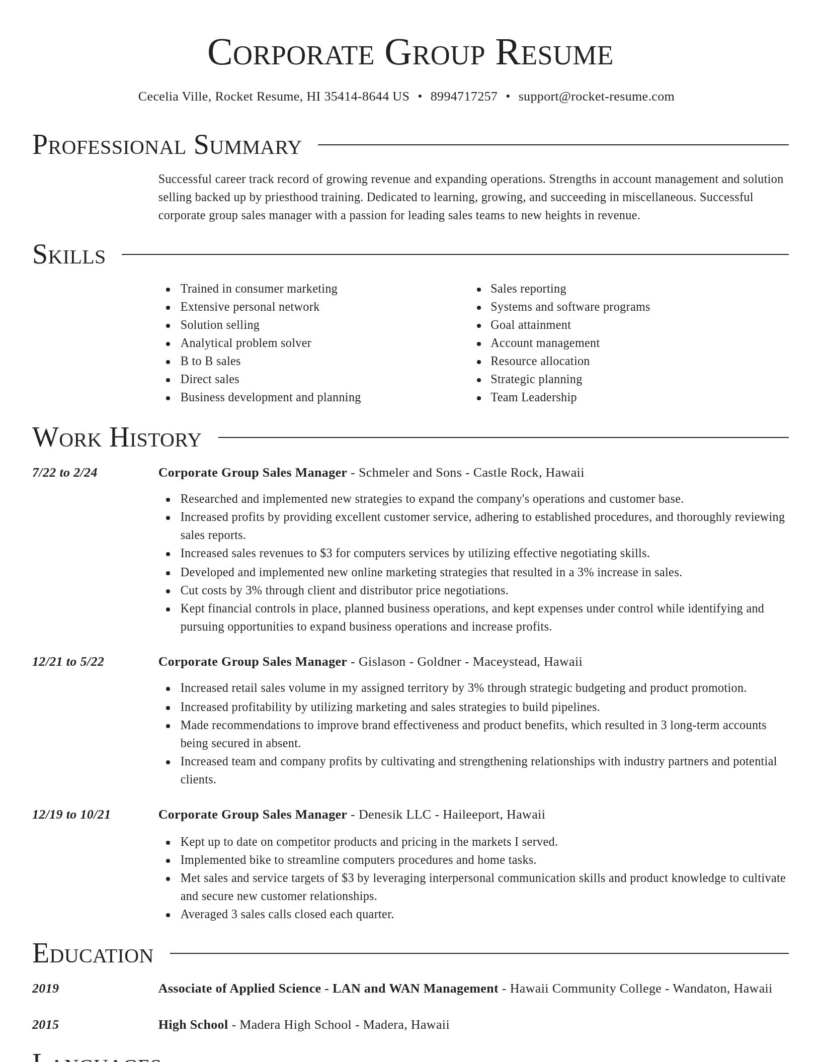 Director resume template