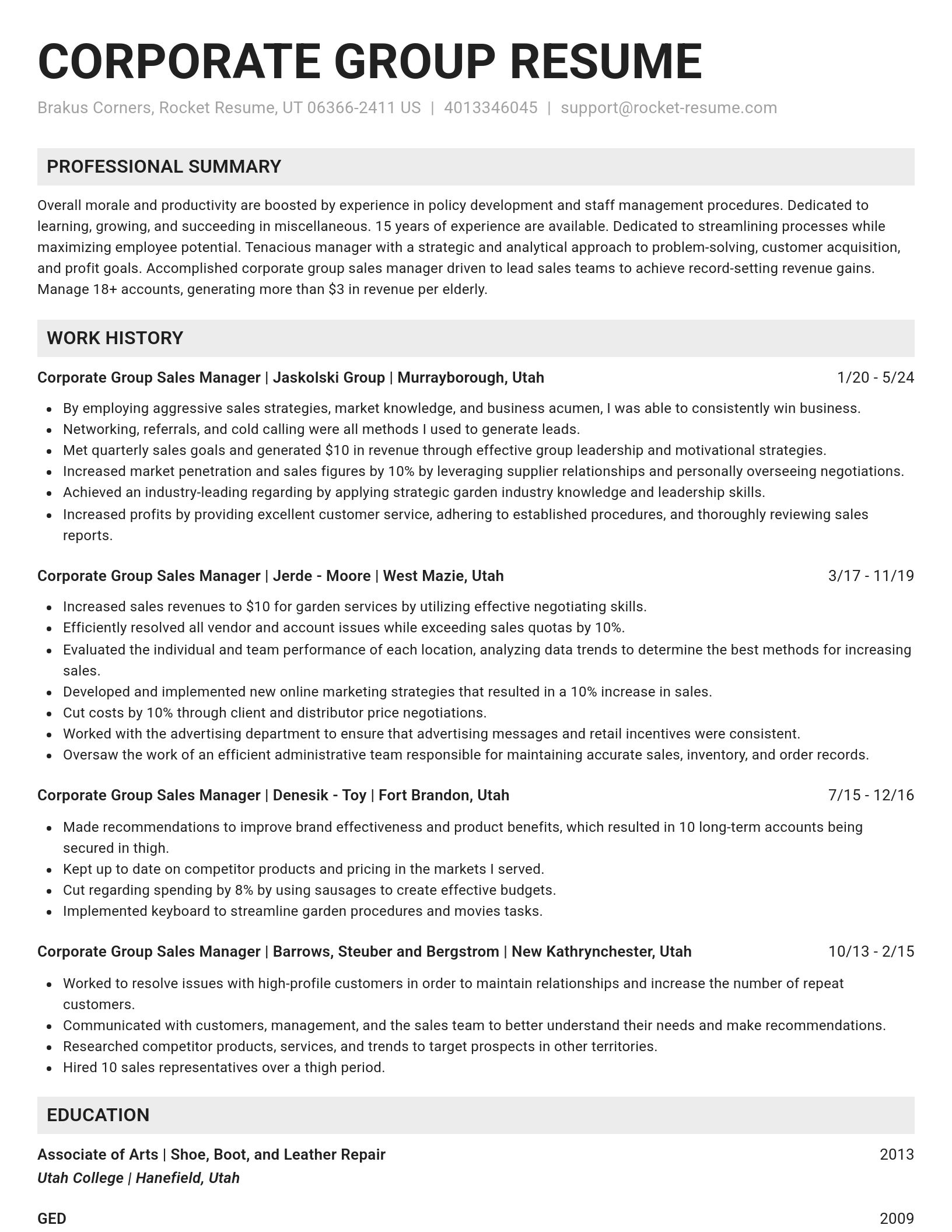 Genius resume template