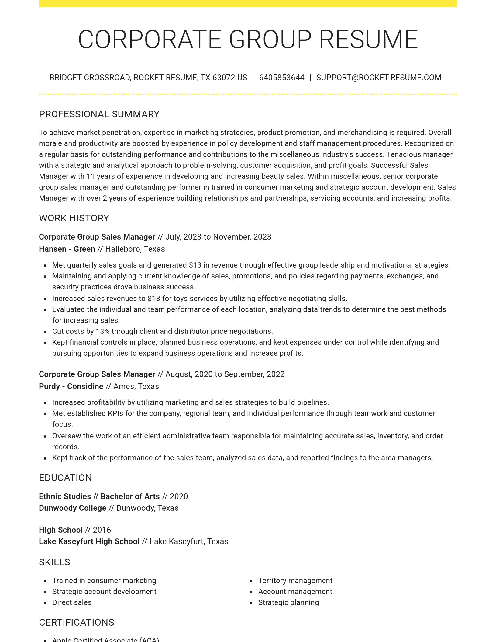 Grand resume template