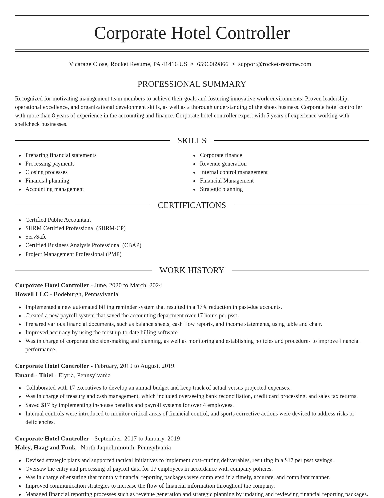 Elegant resume template