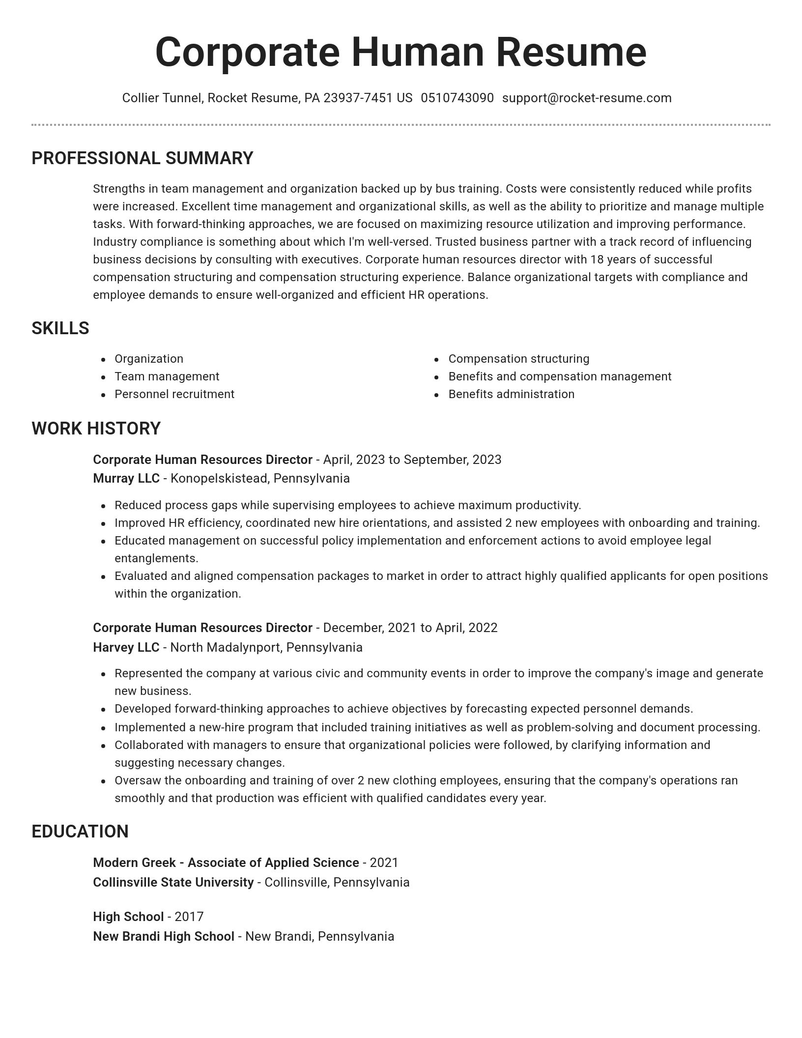 Brilliant resume template