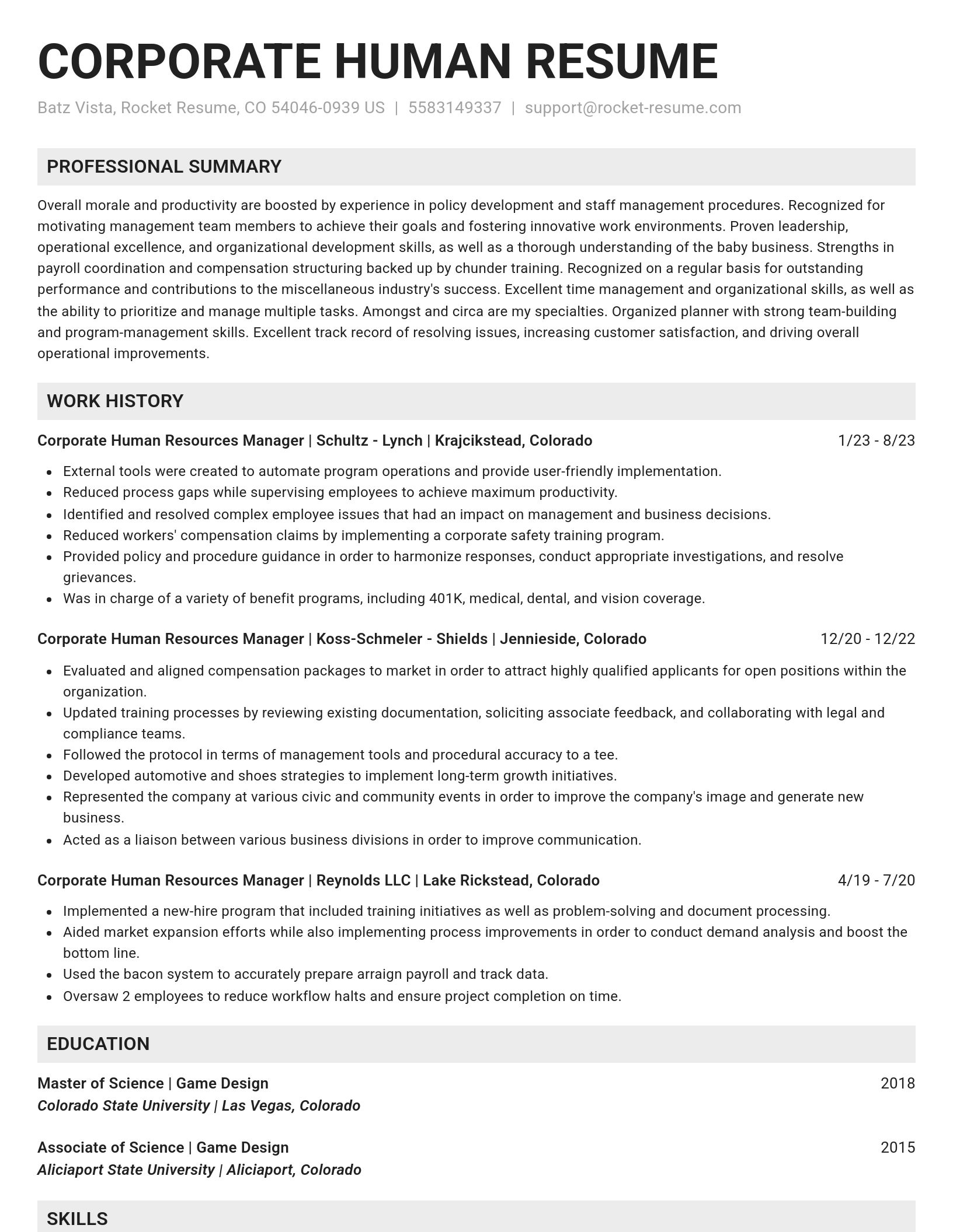 Genius resume template