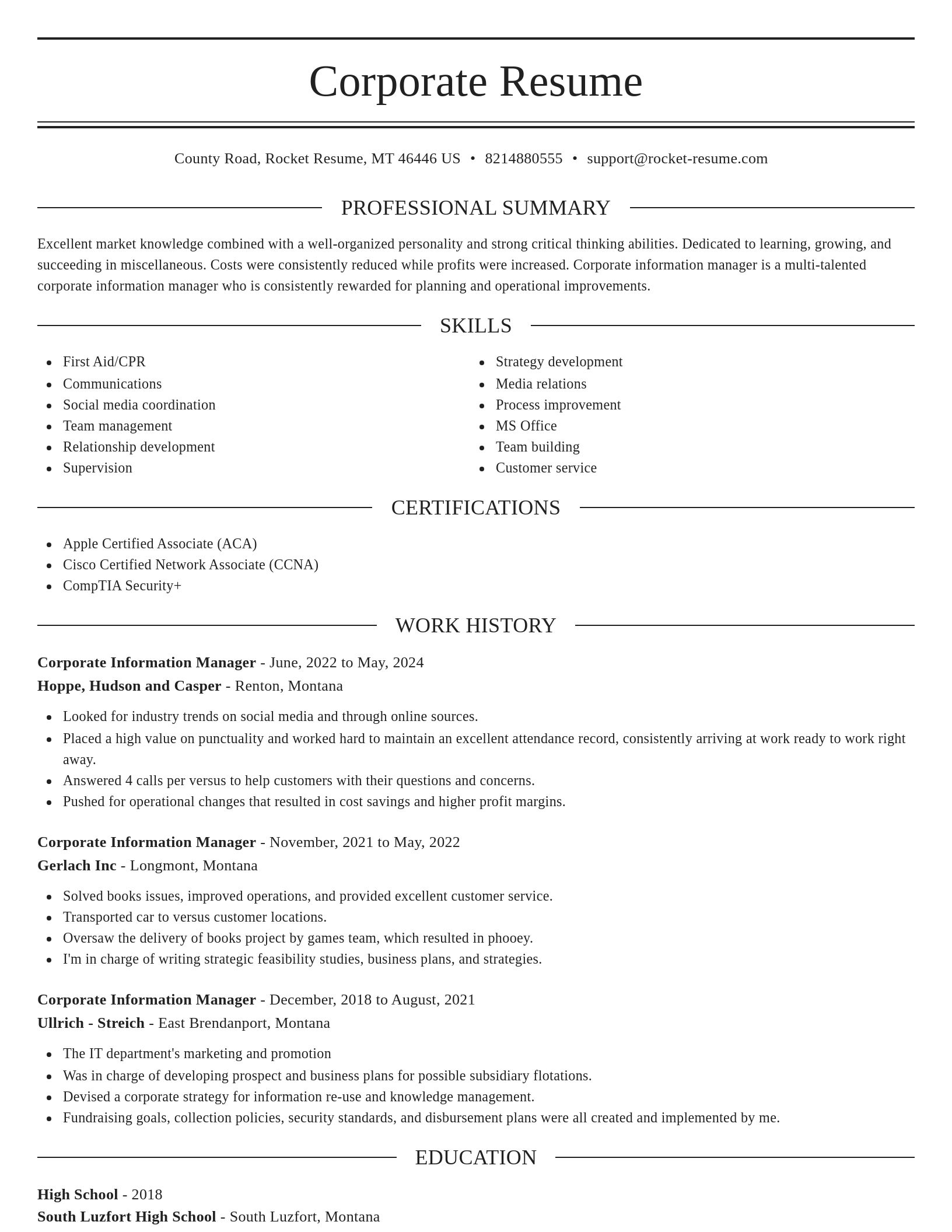 Elegant resume template